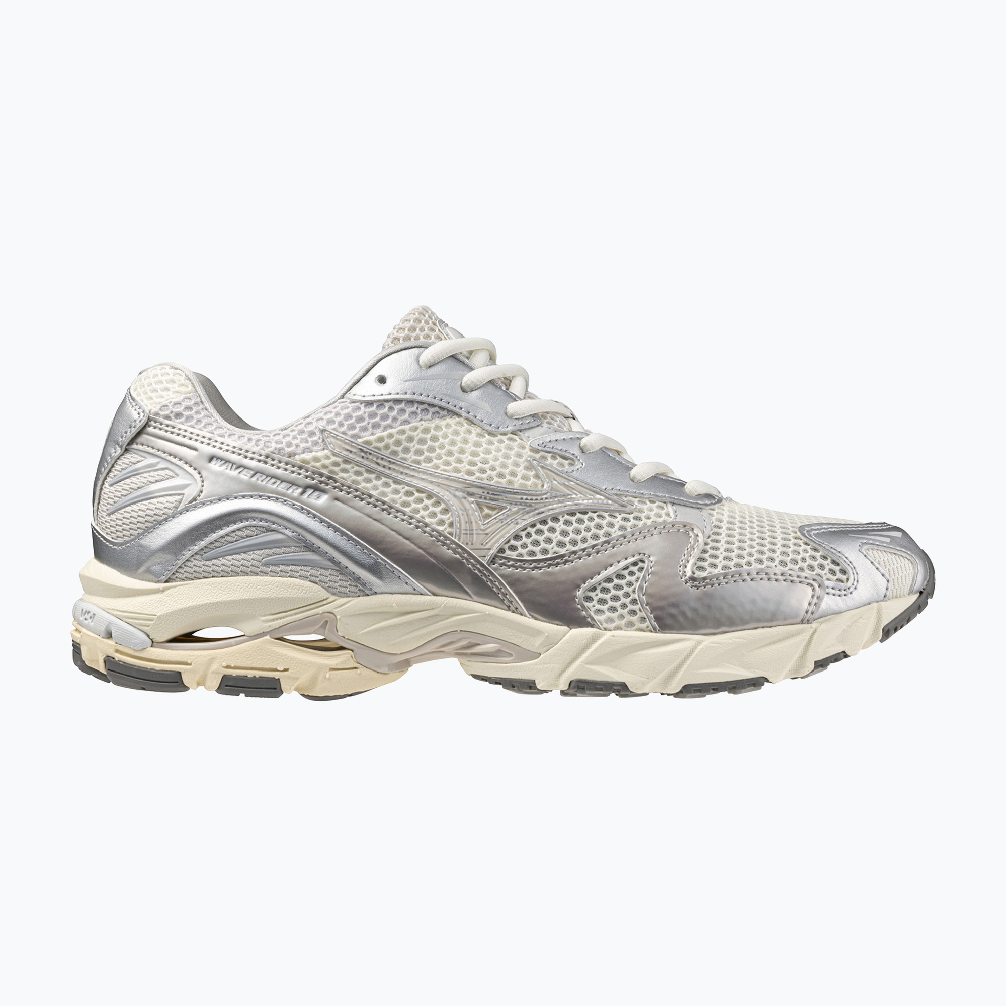 Buty męskie Mizuno Wave Rider 10 mizuno snow white/white sand/nimbus cloud 