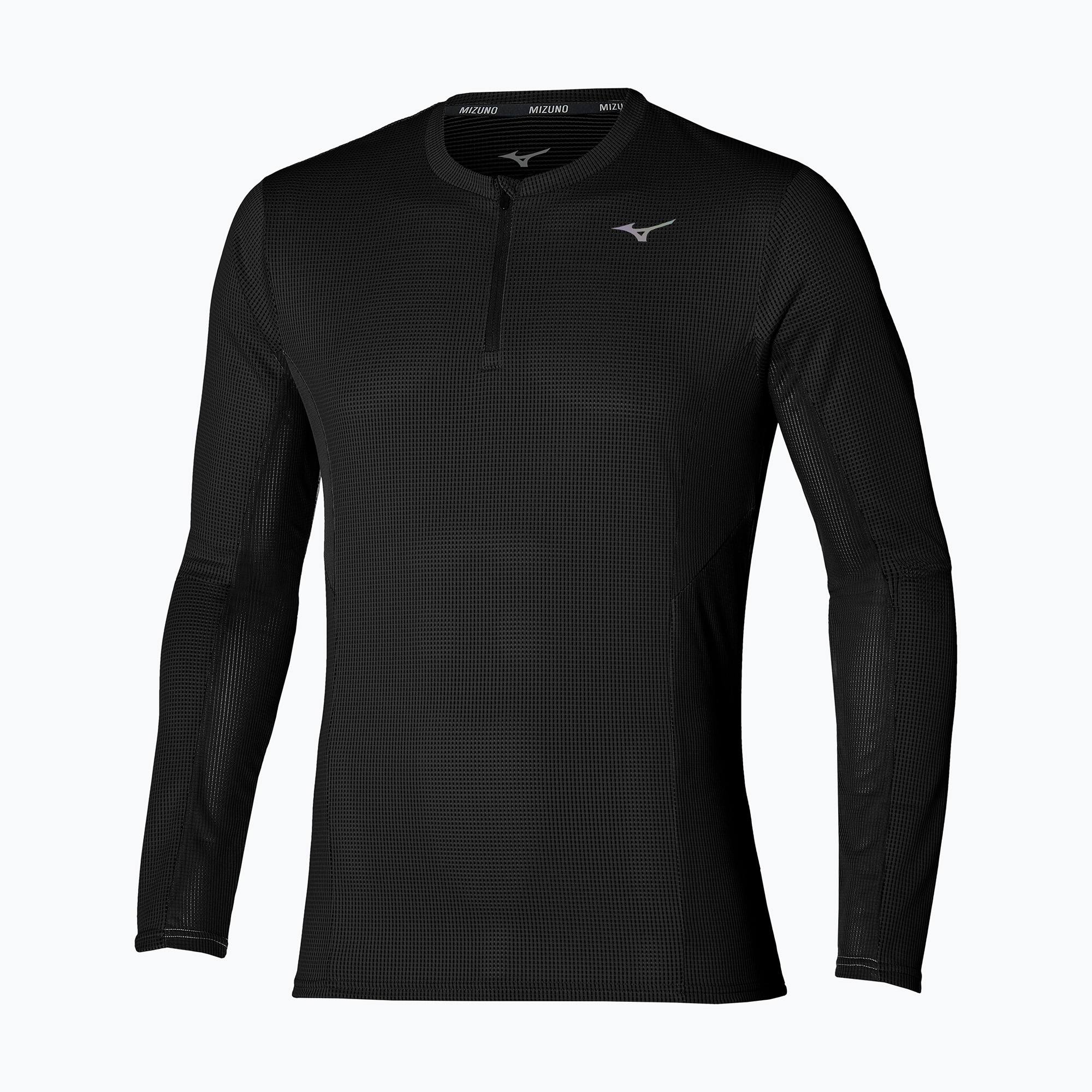 Longsleeve do biegania męski Mizuno Dryaeroflow Half Zip black 