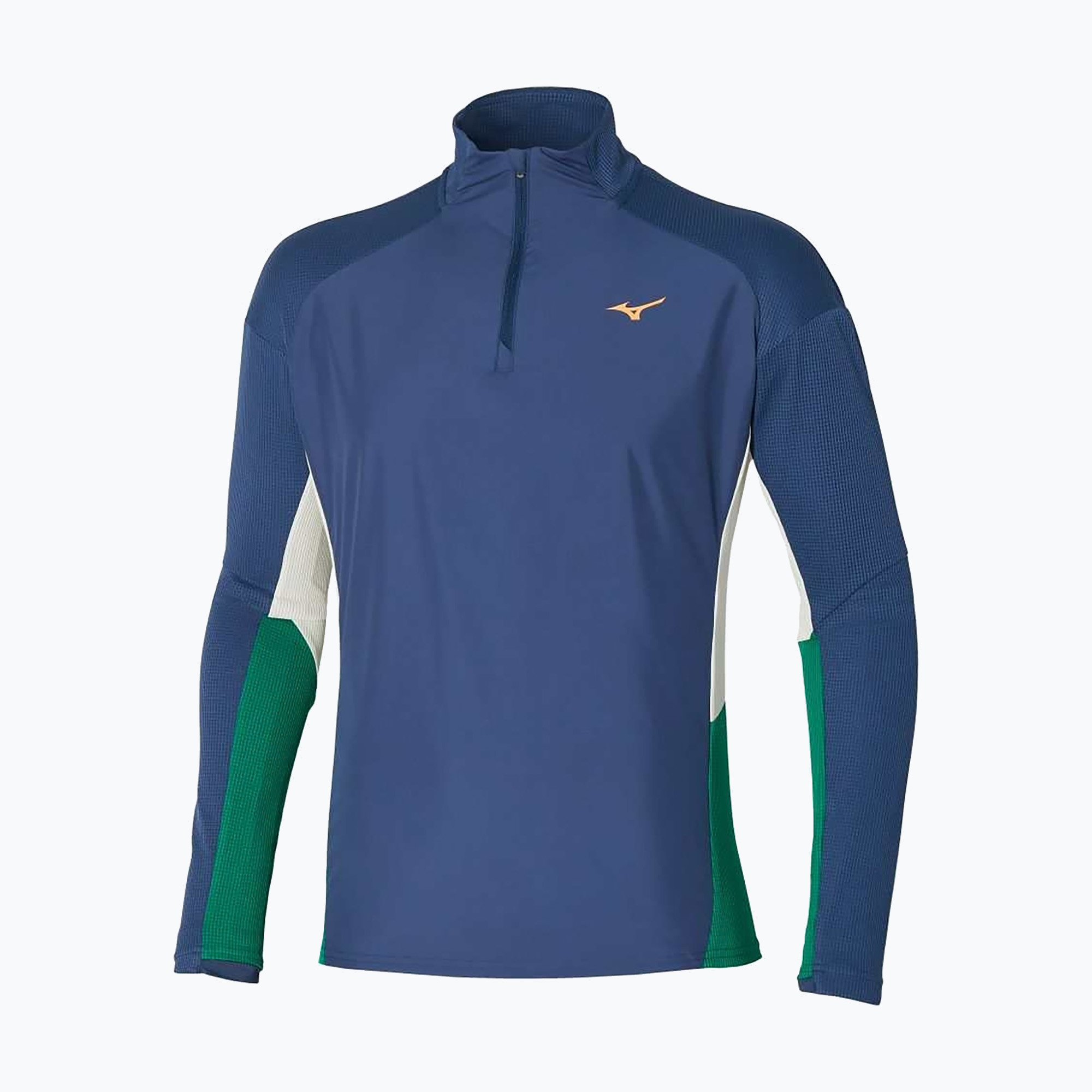 Longsleeve do biegania męski Mizuno Hybrid estate blue 