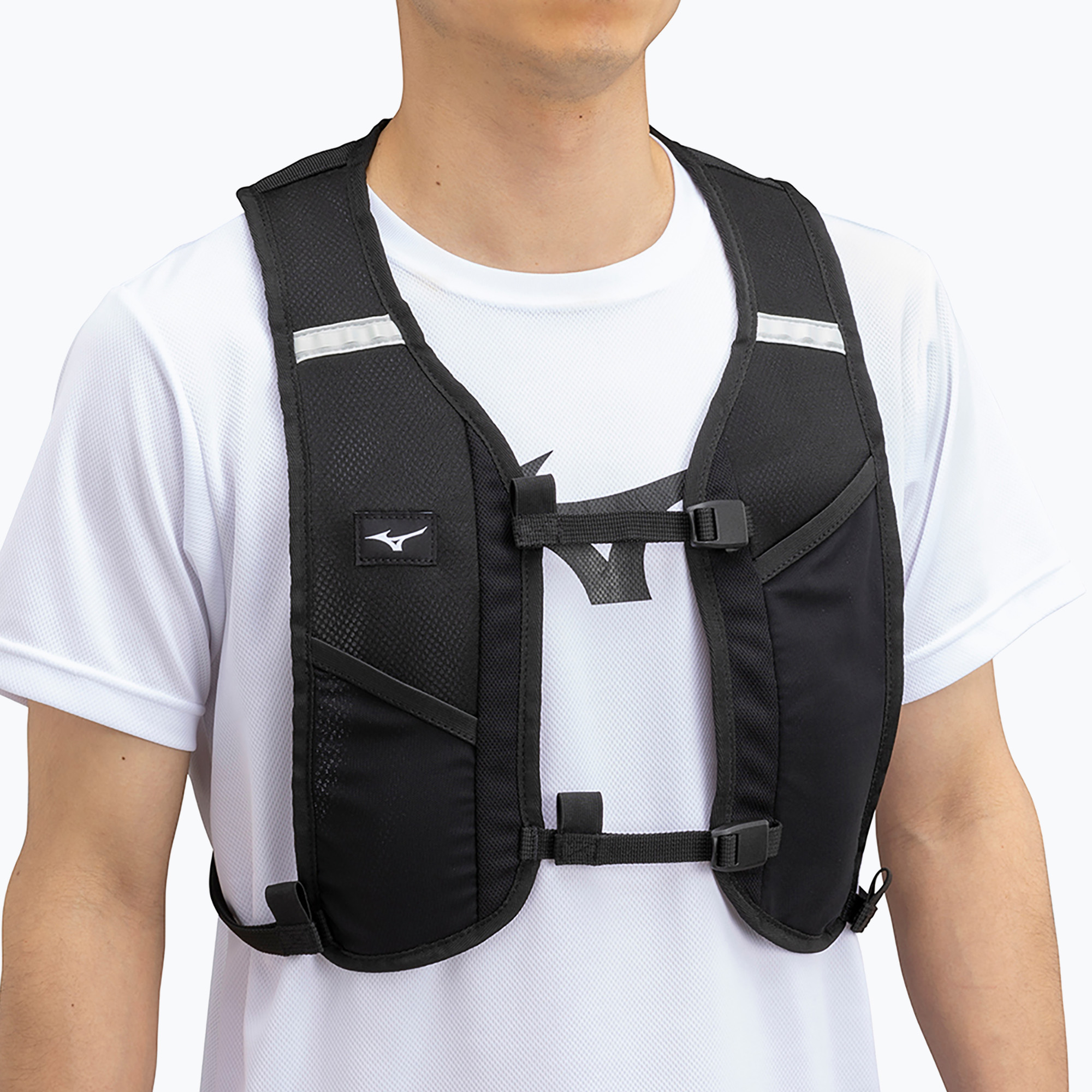 Kamizelka do biegania Mizuno Mesh Backpack NR black/light gray 