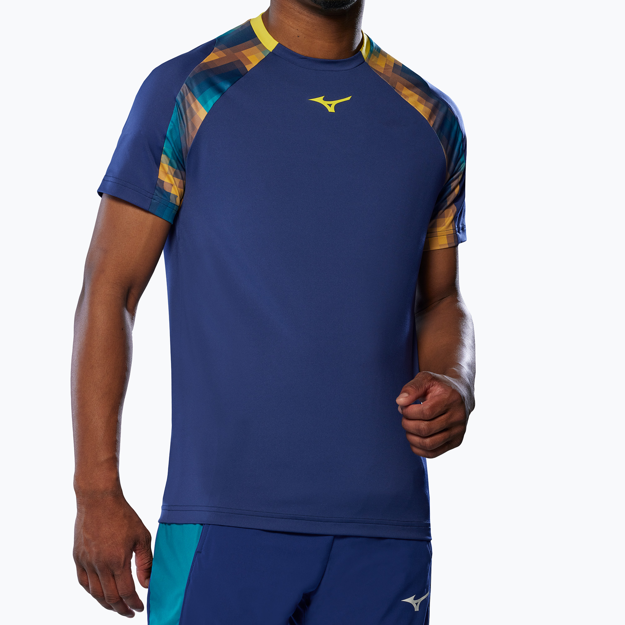 Koszulka męska Mizuno Frontier Shadow Tee bellwether blue 
