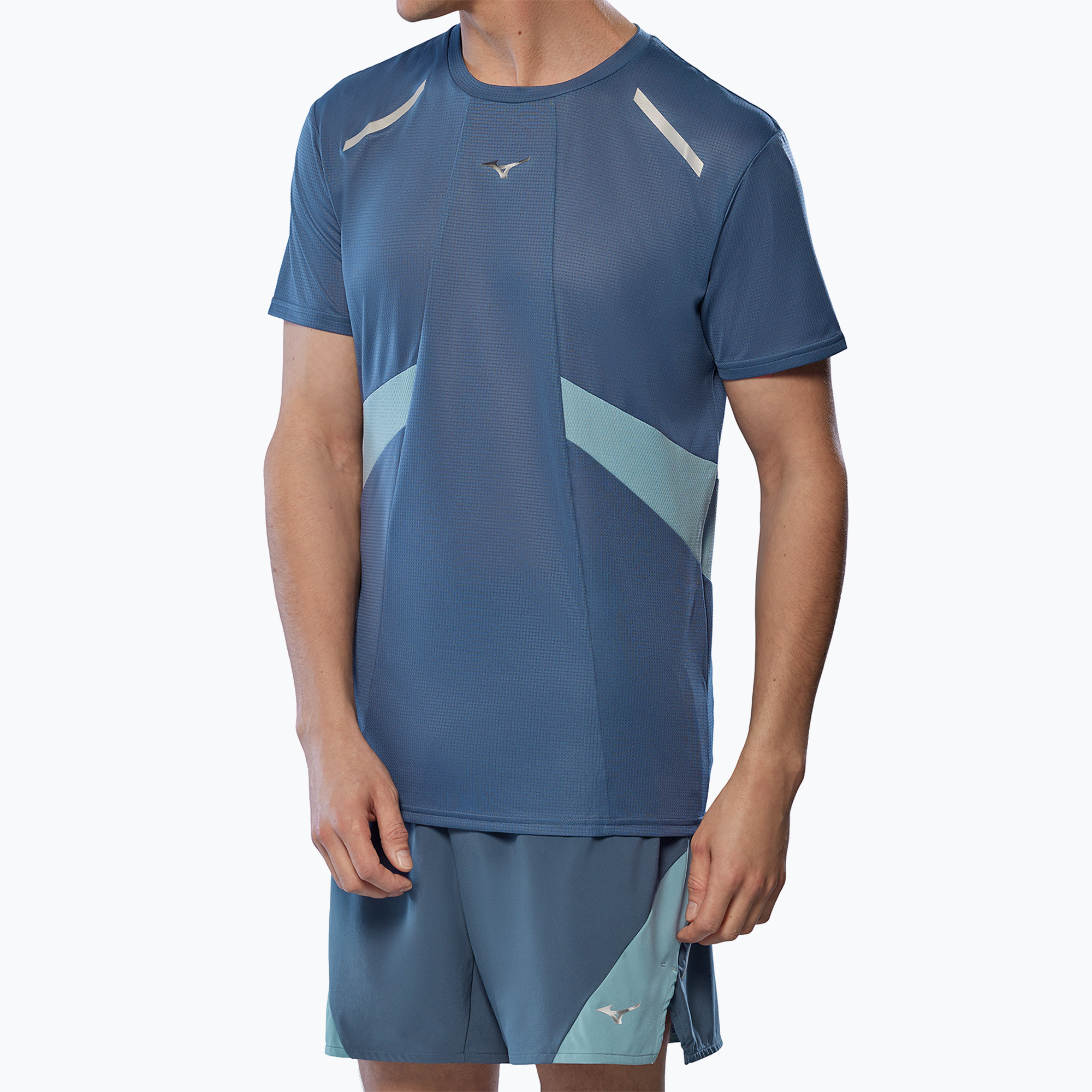 Koszulka do biegania męska Mizuno DryAeroFlow Tee vintage indigo 