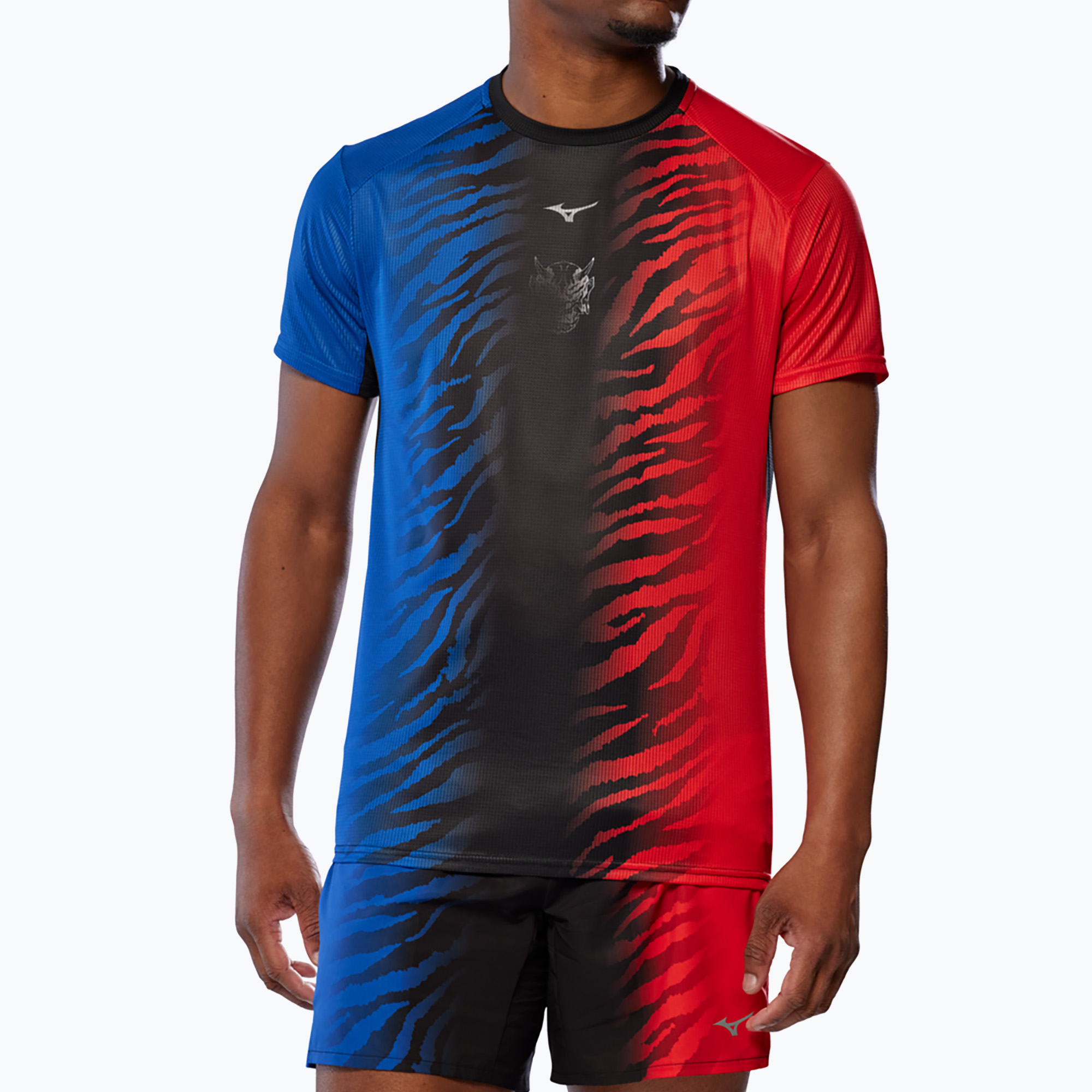 Koszulka do biegania męska Mizuno DryAeroFlow Graphic Tee onired/oniblue 
