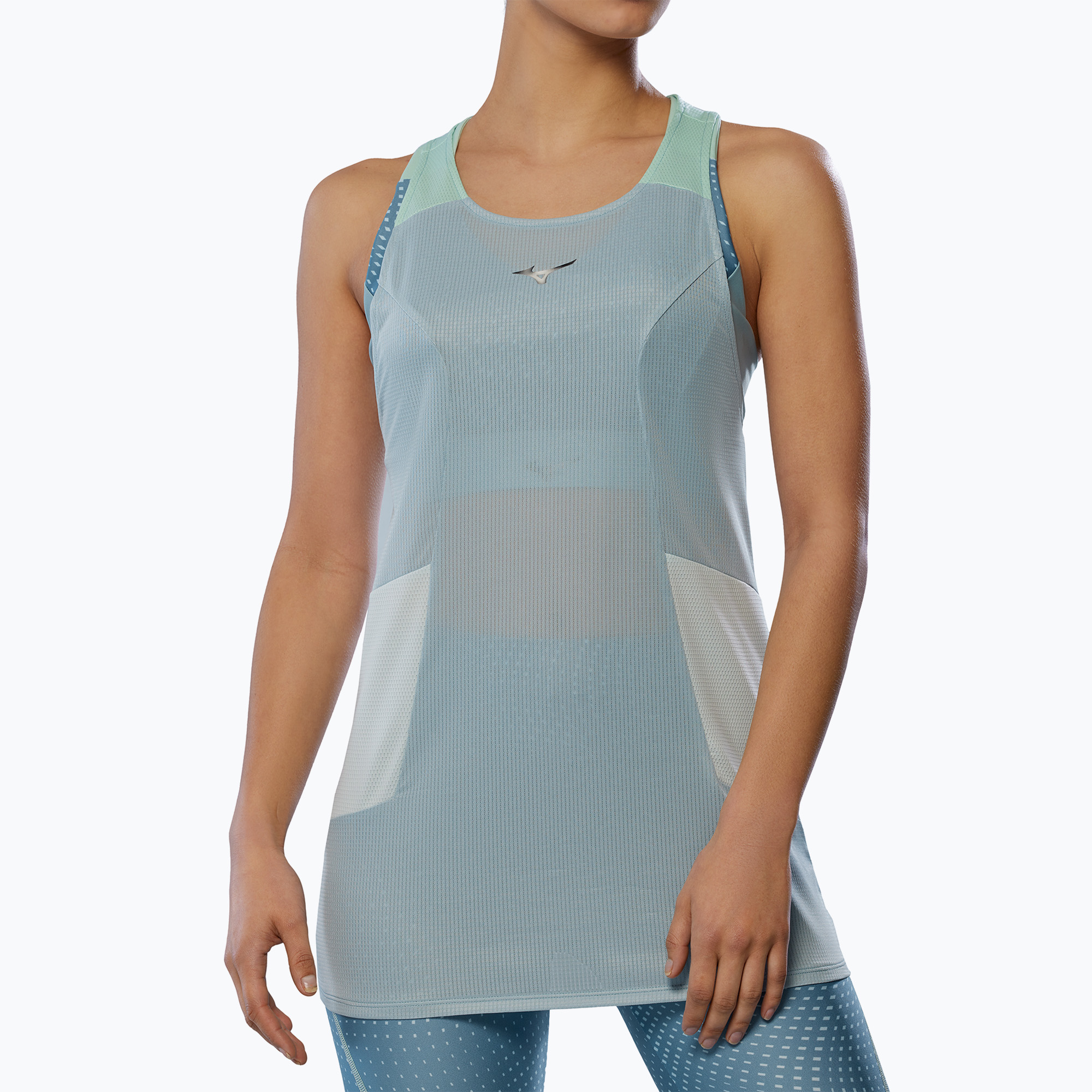 Koszulka do biegania damska Mizuno DryAeroFlow Tank cloud blue 