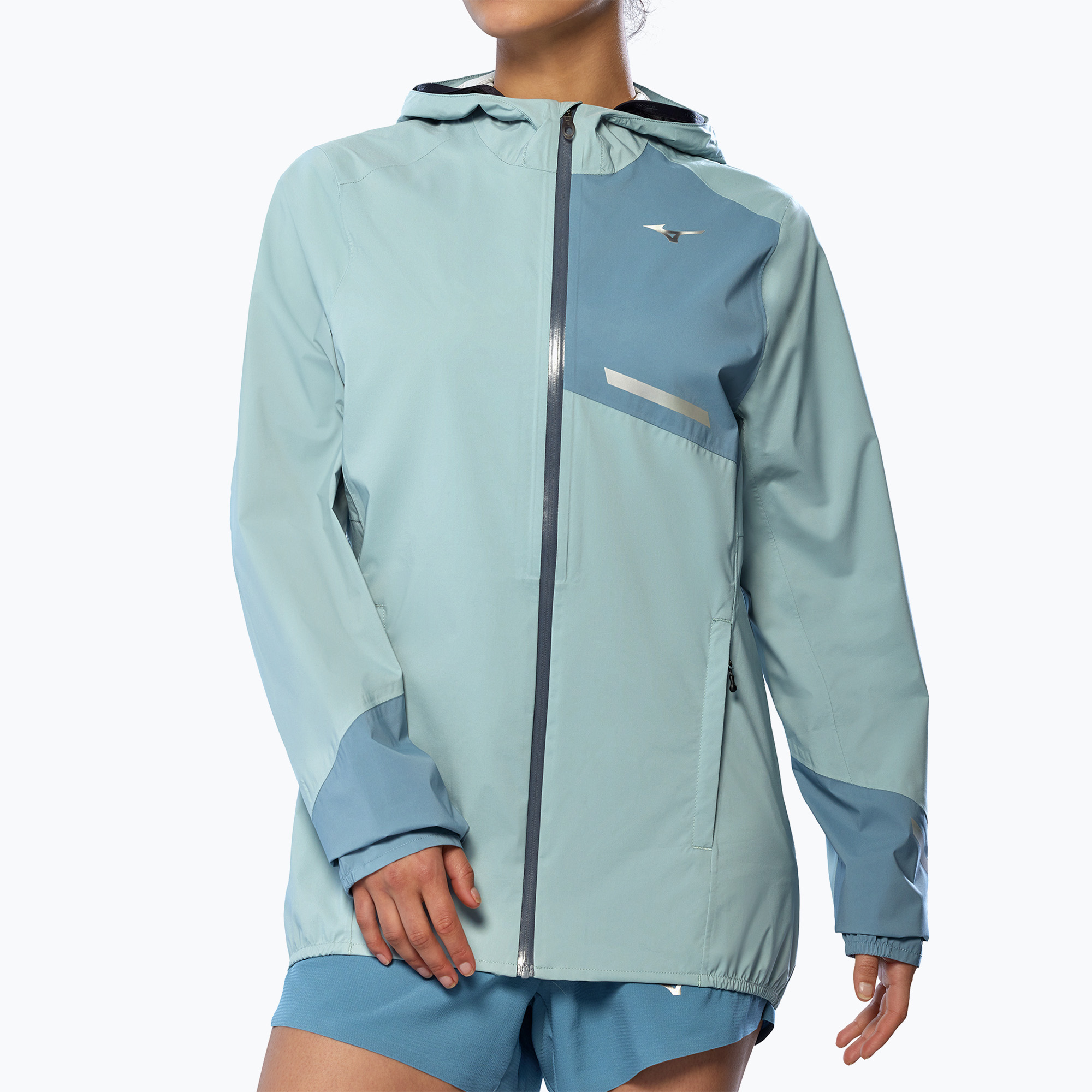Kurtka do biegania damska Mizuno Waterproof 20K ER cloud blue 