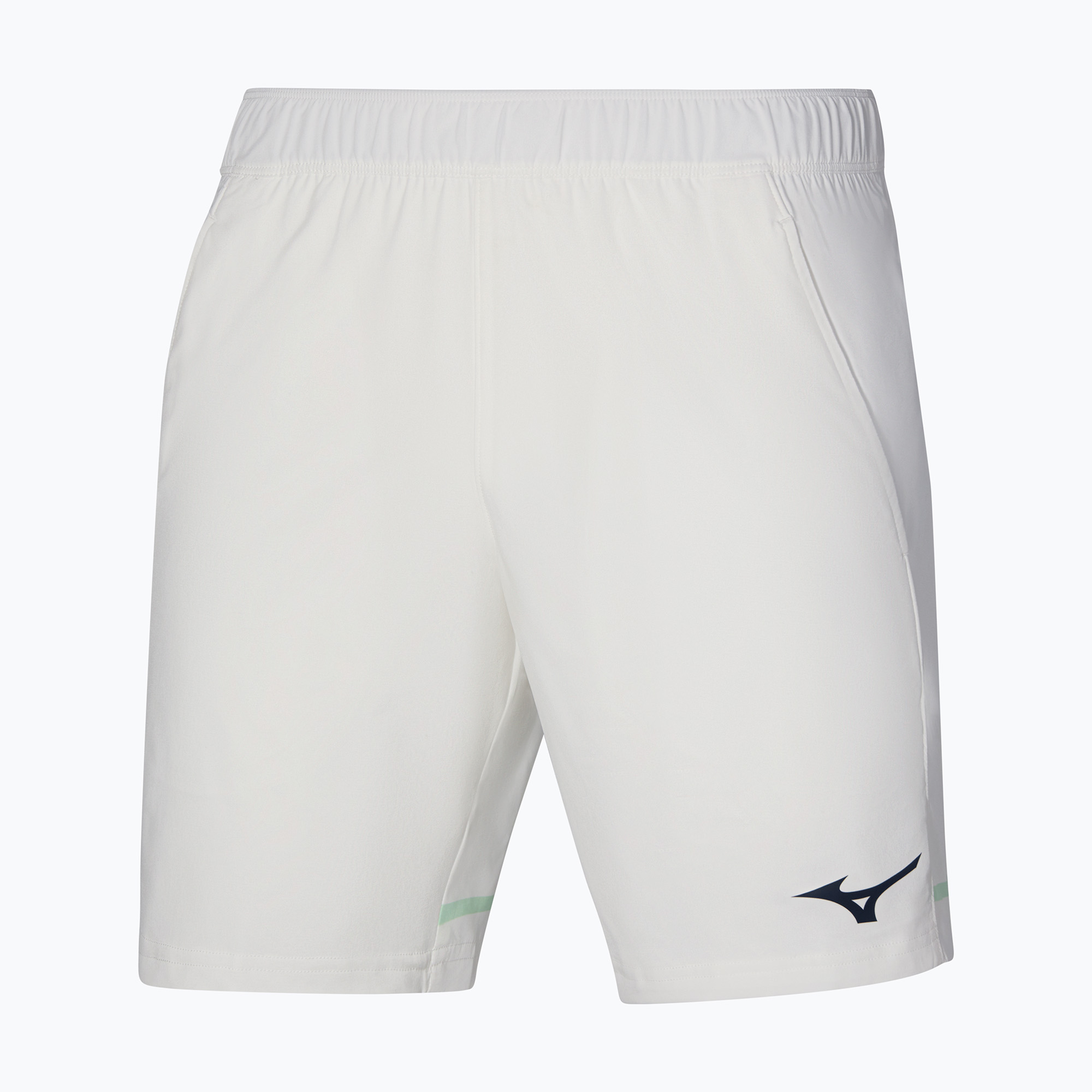Spodenki tenisowe męskie Mizuno 8 in Flex Short white/neo mint 
