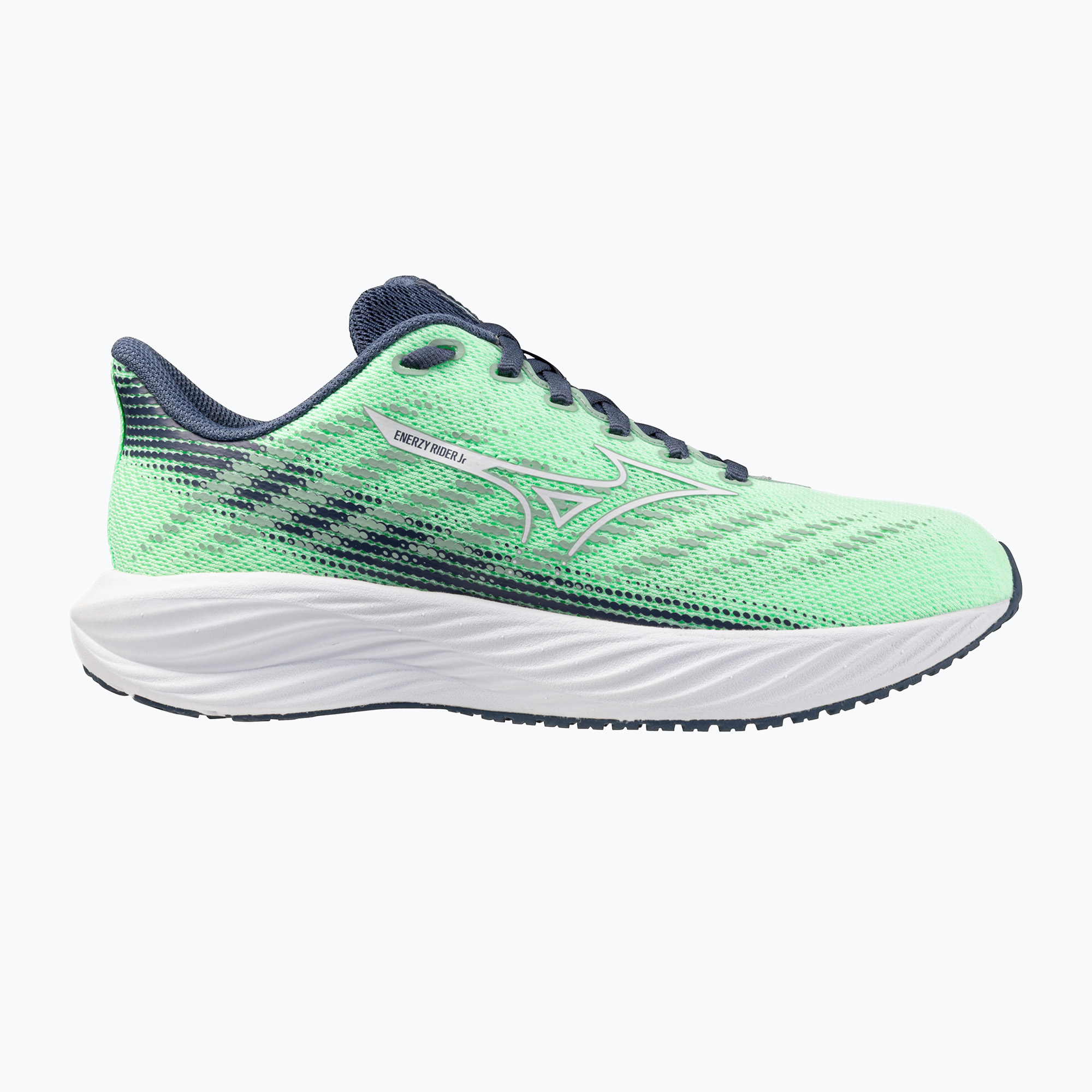 Buty do biegania dziecięce Mizuno Enerzy Rider Jr neo mint/white/vintage indigo 