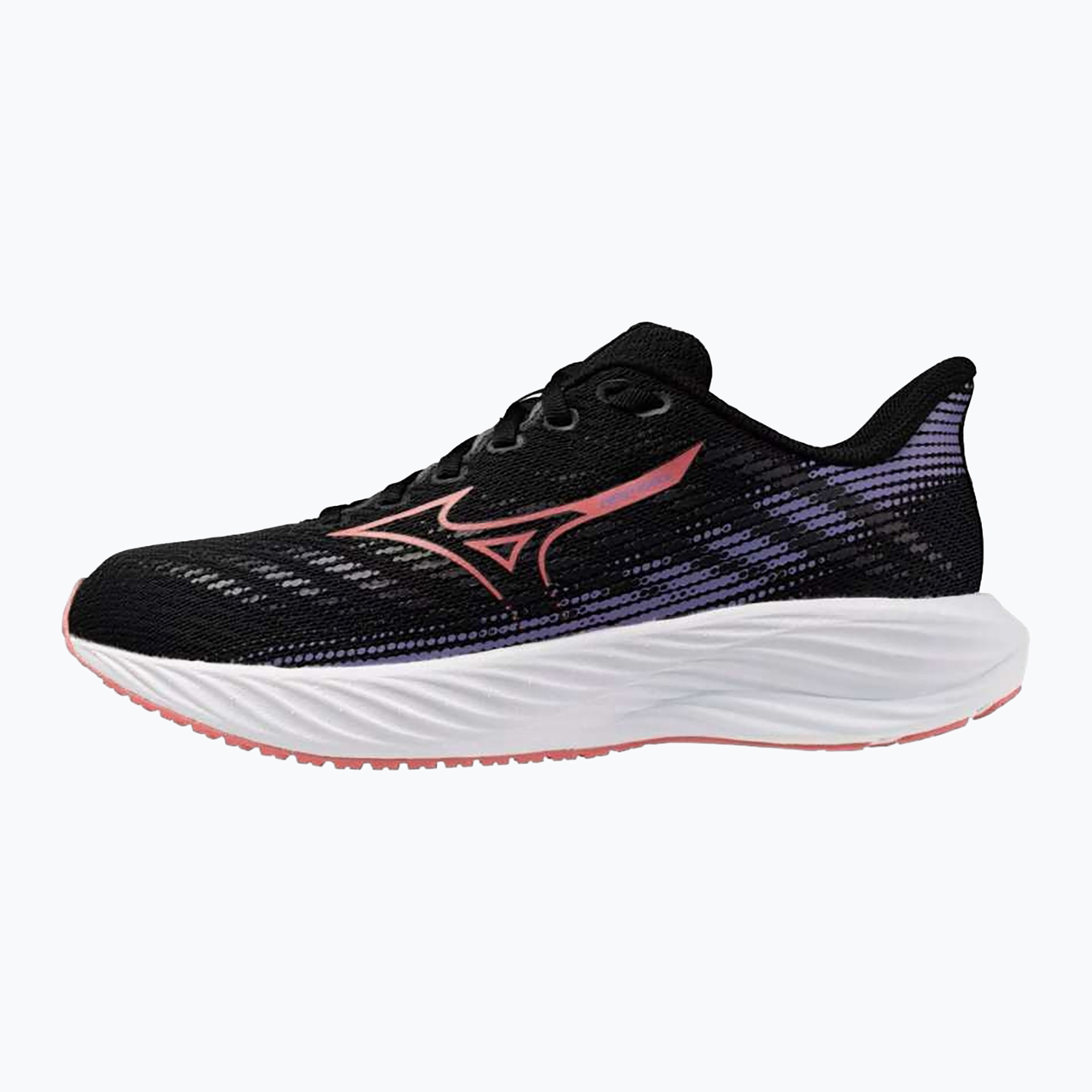 Buty do biegania dziecięce Mizuno Enerzy Rider Jr black/camelliarose/ paisleypurple 