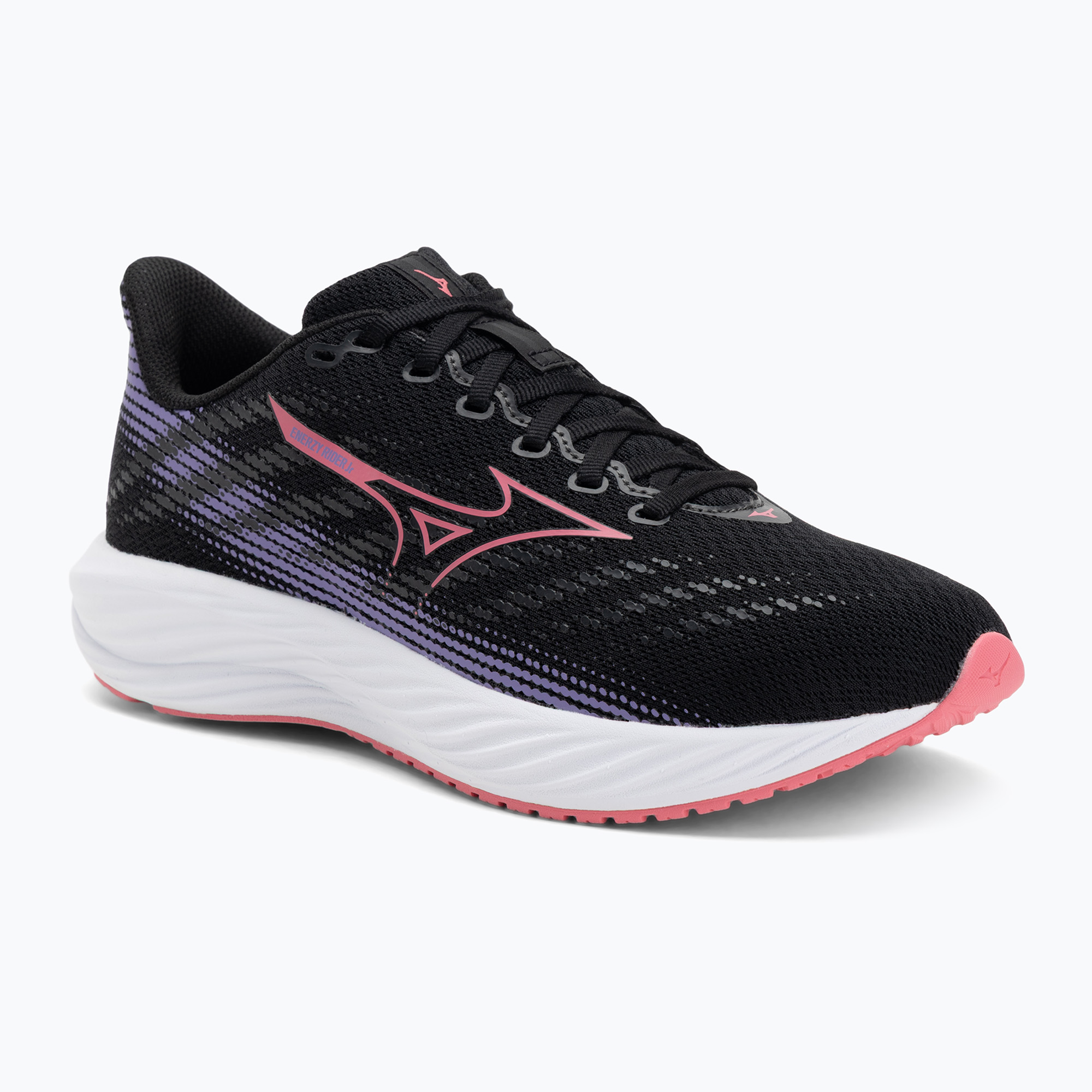 Buty do biegania dziecięce Mizuno Enerzy Rider Jr black/camelliarose/ paisleypurple 