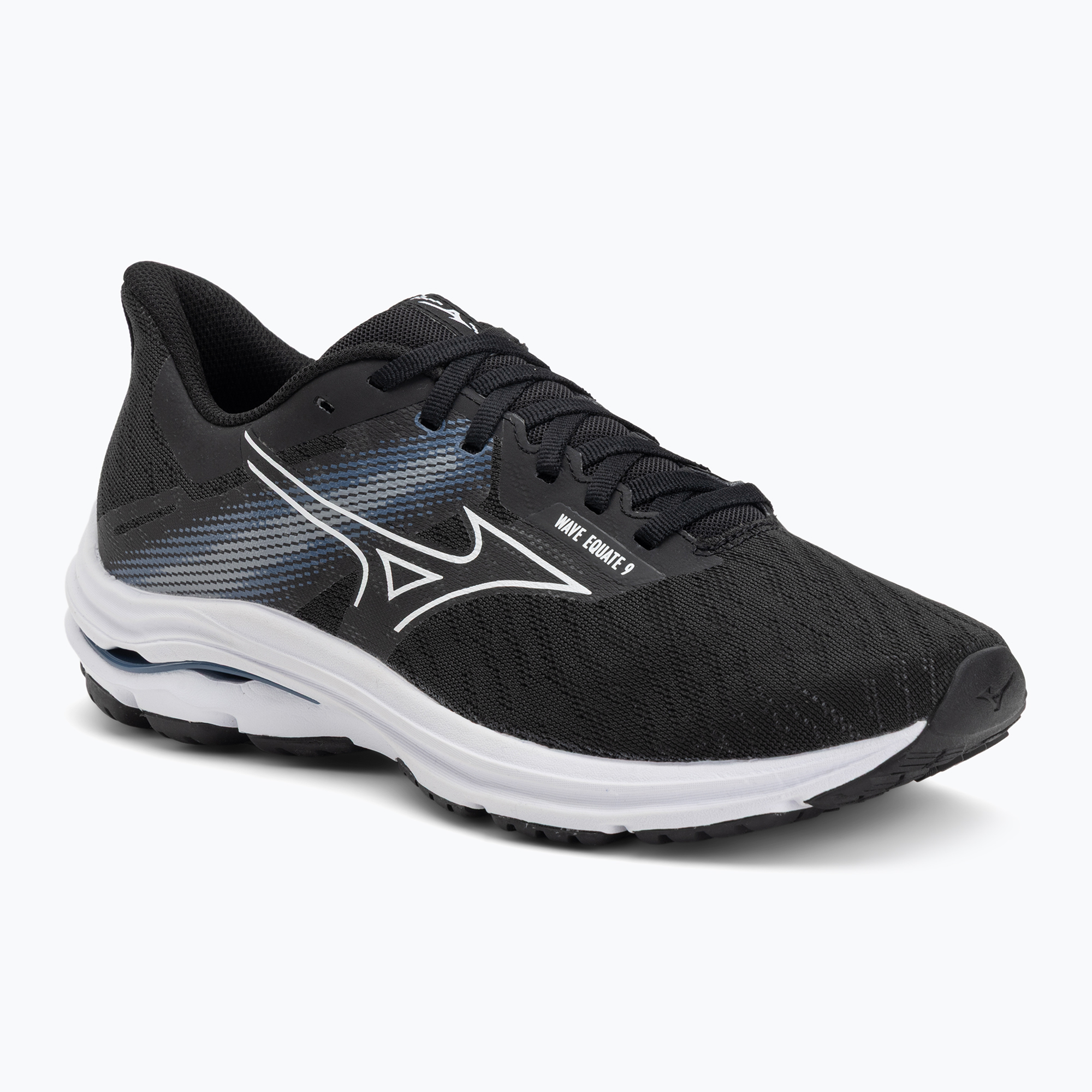 Buty do biegania męskie Mizuno Wave Equate 9 black/white/vintage indigo 