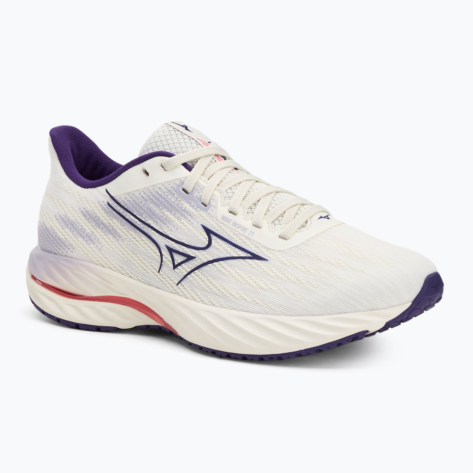 Buty do biegania damskie Mizuno Wave Inspire 21 snow white/vintage indigo/camellia rose 