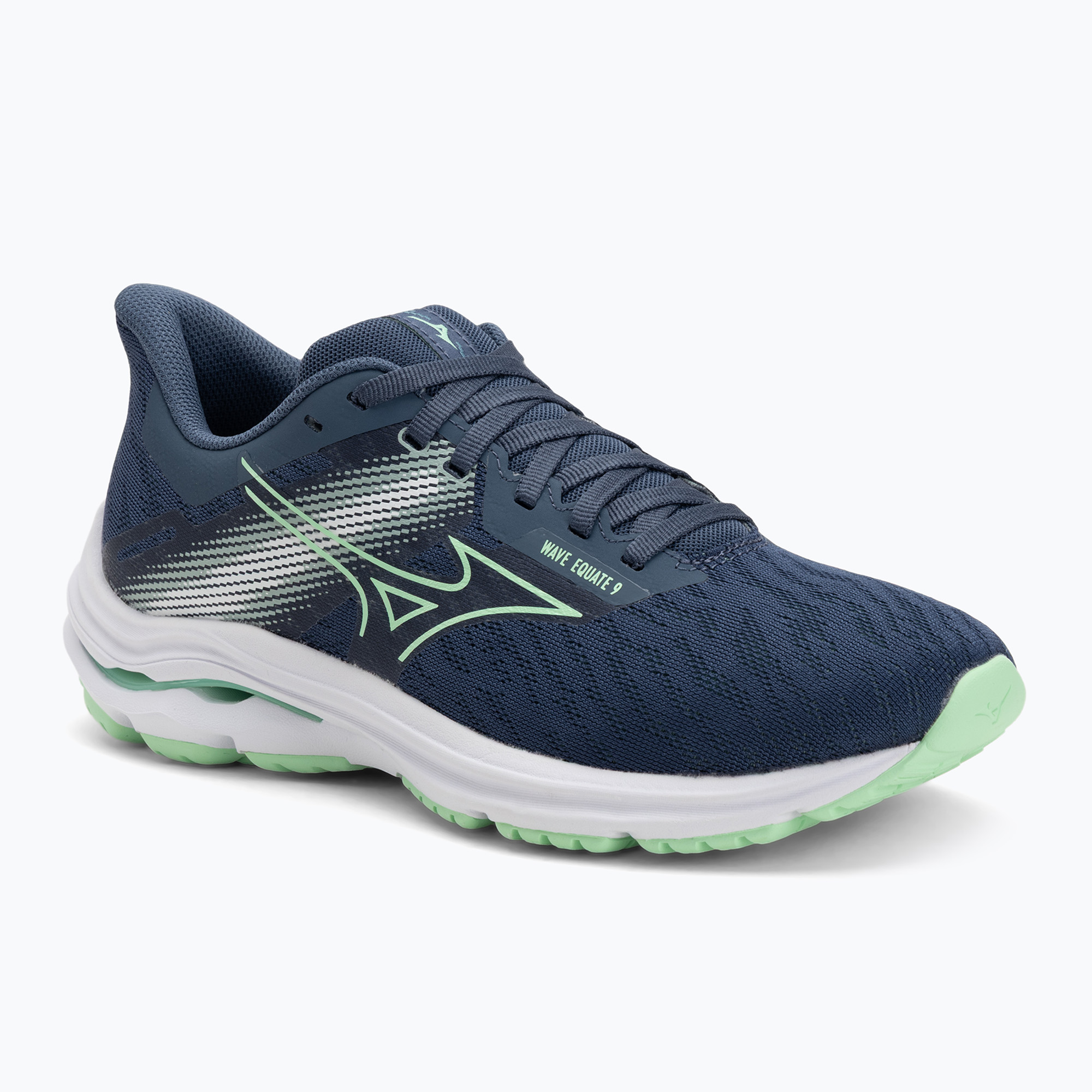 Buty do biegania damskie Mizuno Wave Equate 9 vintage indigo/neo mint/white 