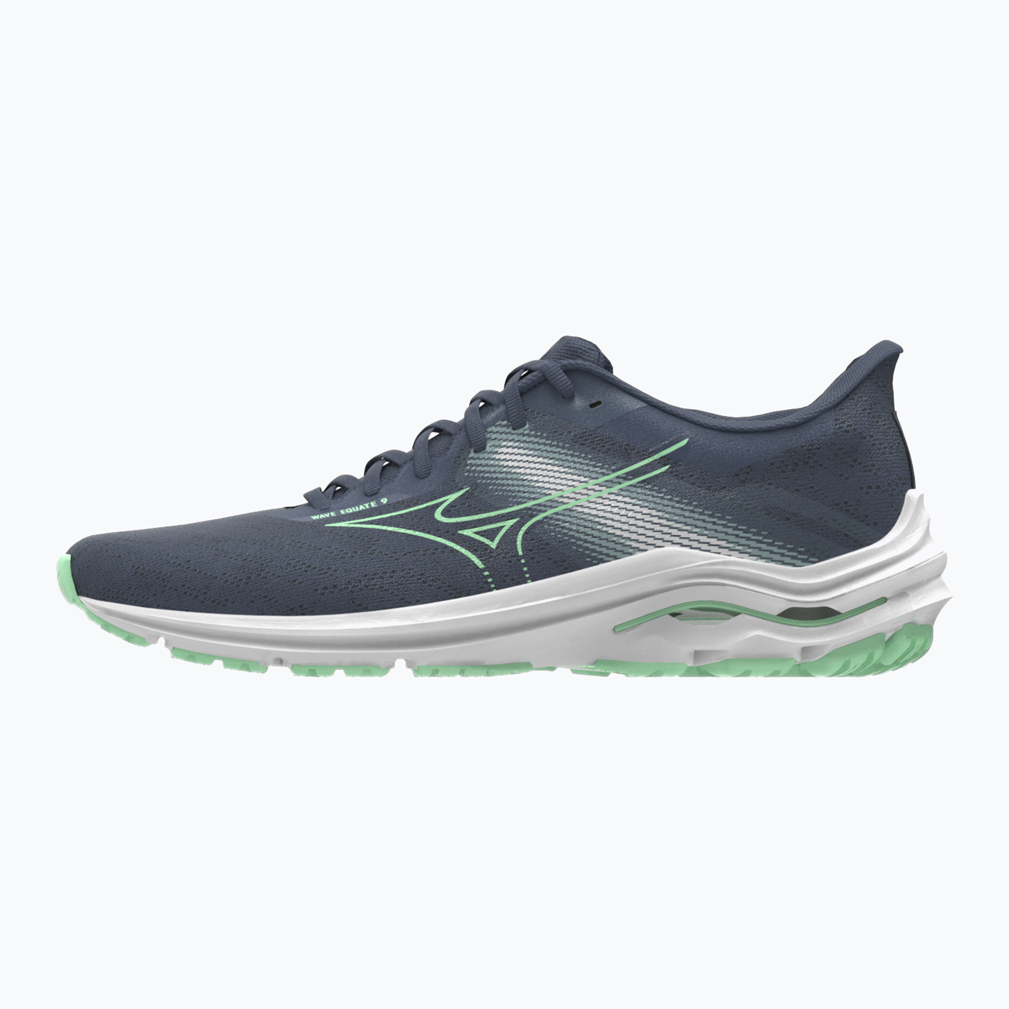 Buty do biegania damskie Mizuno Wave Equate 9 vintage indigo/neo mint/white 