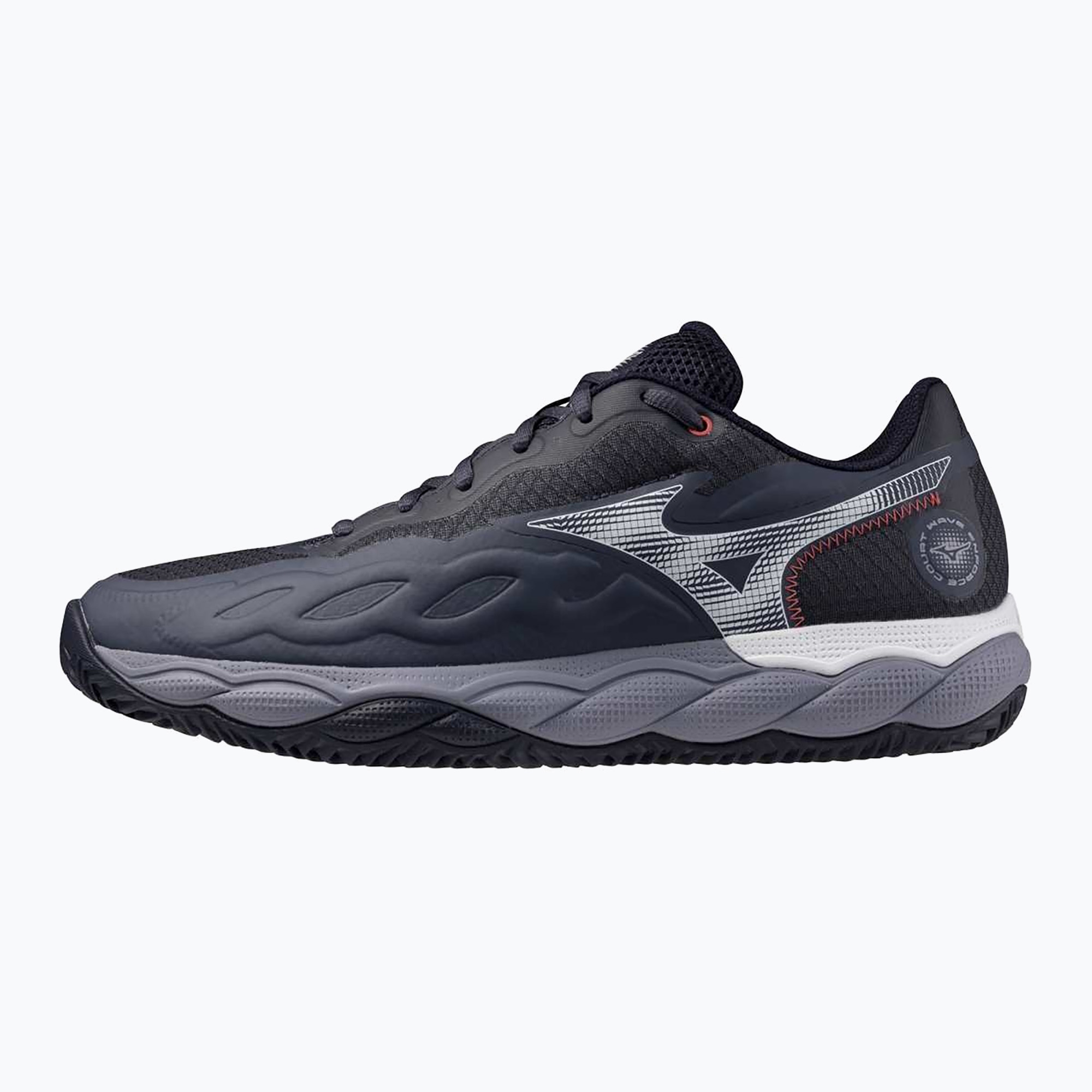 Mizuno Wave Enforce Court CC scarpe da tennis odissea grigio/bianco/blu granito (42 EU) (Wave Enforce Court CC 61GC243505)