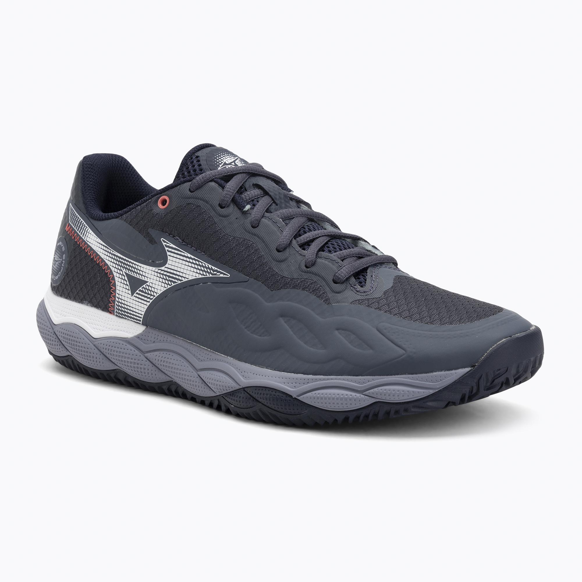 Buty do tenisa Mizuno Wave Enforce Court CC odyssey gray/white/blue granite 