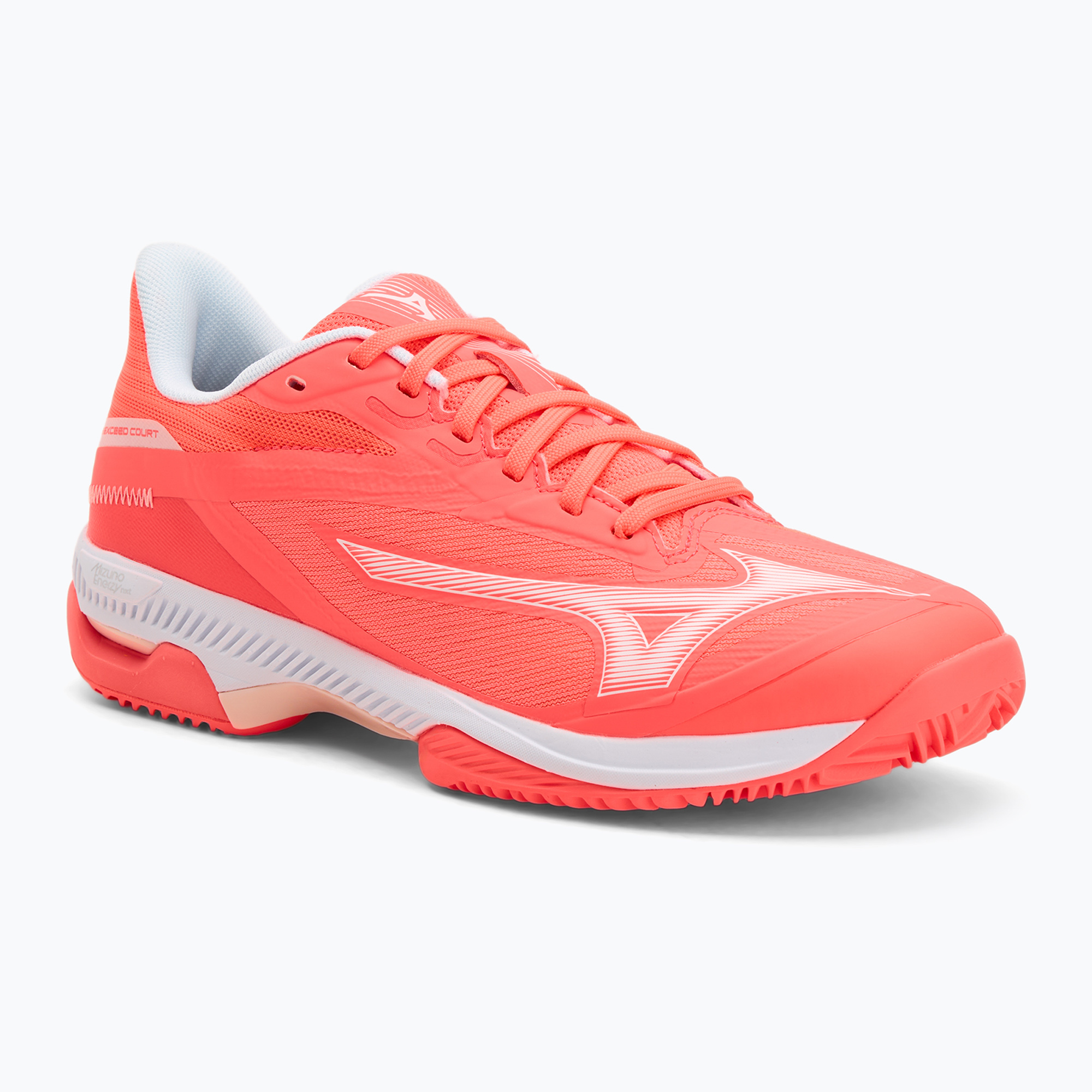 Buty do tenisa damskie Mizuno Wave Exceed Court CC W calypso coral/white/barely pink 