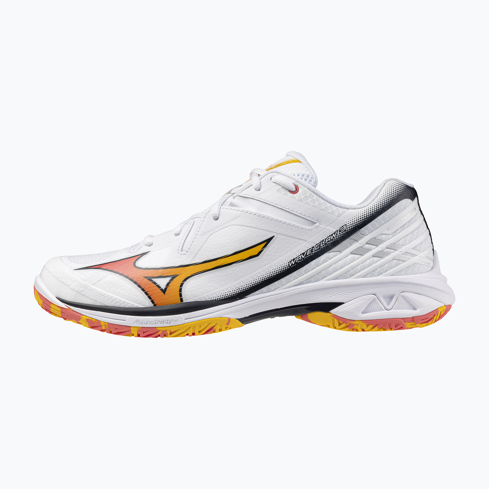 Buty do badmintona Mizuno Wave Claw 3 white/citrus/calypso coral 