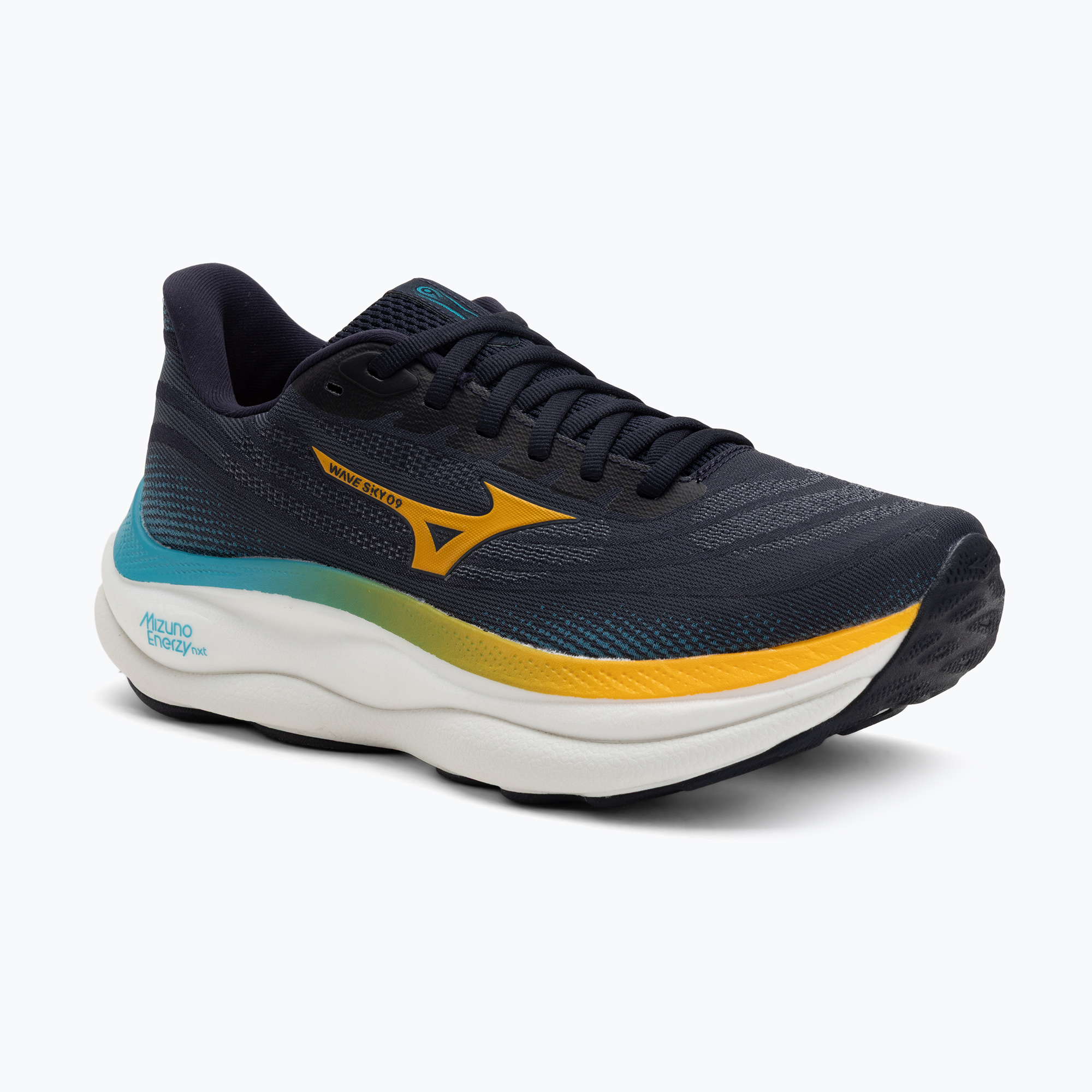 Buty do biegania męskie Mizuno Wave Sky 9 baritone blue/citrus/capri breeze 