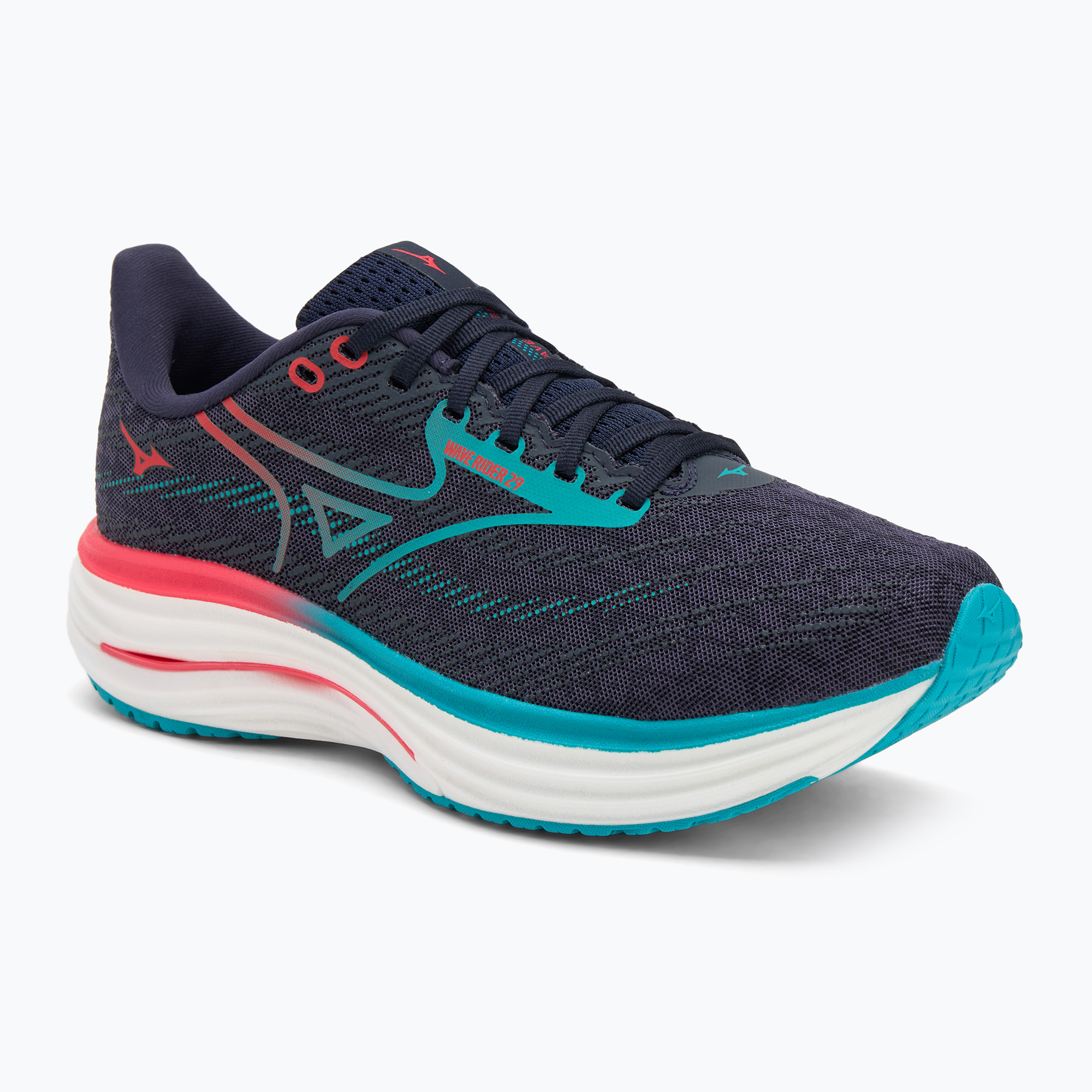 Buty do biegania męskie Mizuno Wave Rider 29 odyssey gray/Ccapri breeze/calypso coral 