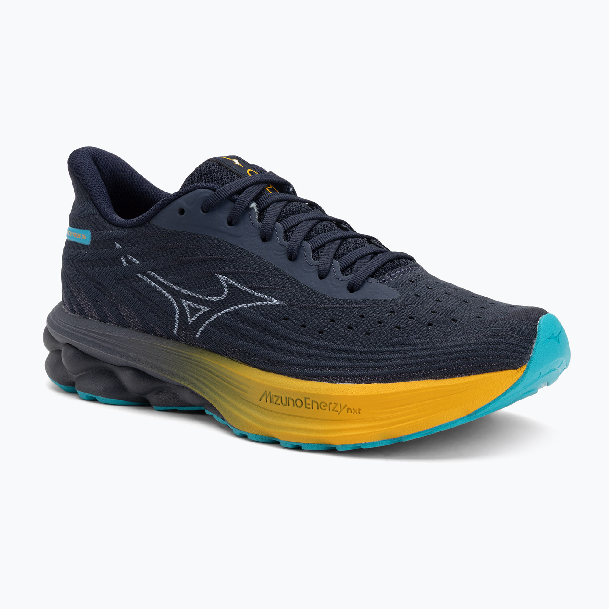 Buty do biegania męskie Mizuno Wave Skyrise 6 odyssey gray/icelandic blue/citrus 