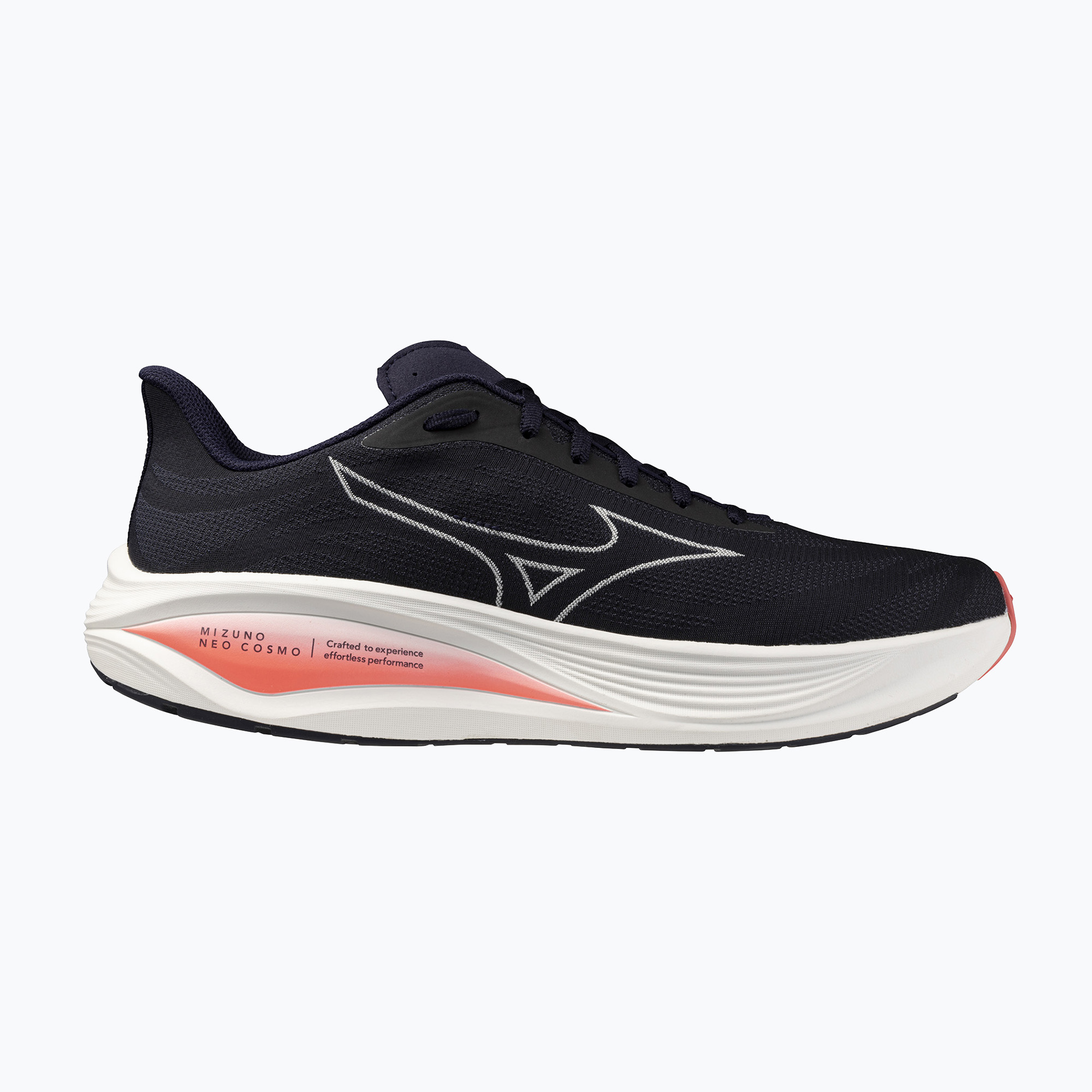 Buzty do biegania męskie Mizuno Neo Cosmo baritone blue/snow white/striking coral 