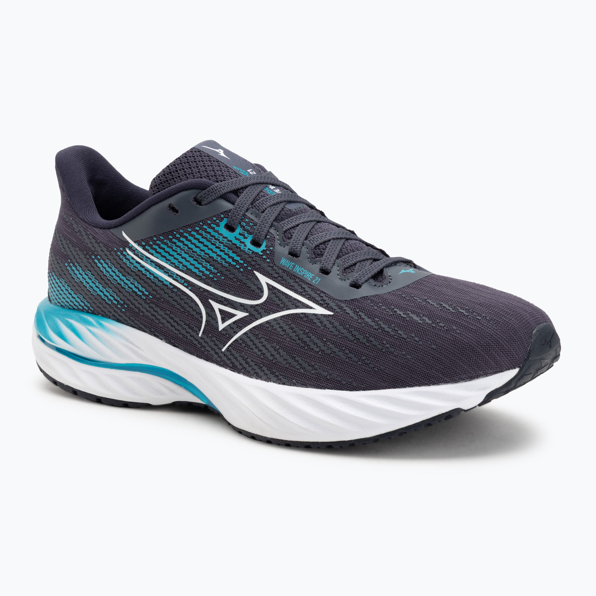 Buty do biegania męskie Mizuno Wave Inspire 21 odyssey gray/white/capri breez 
