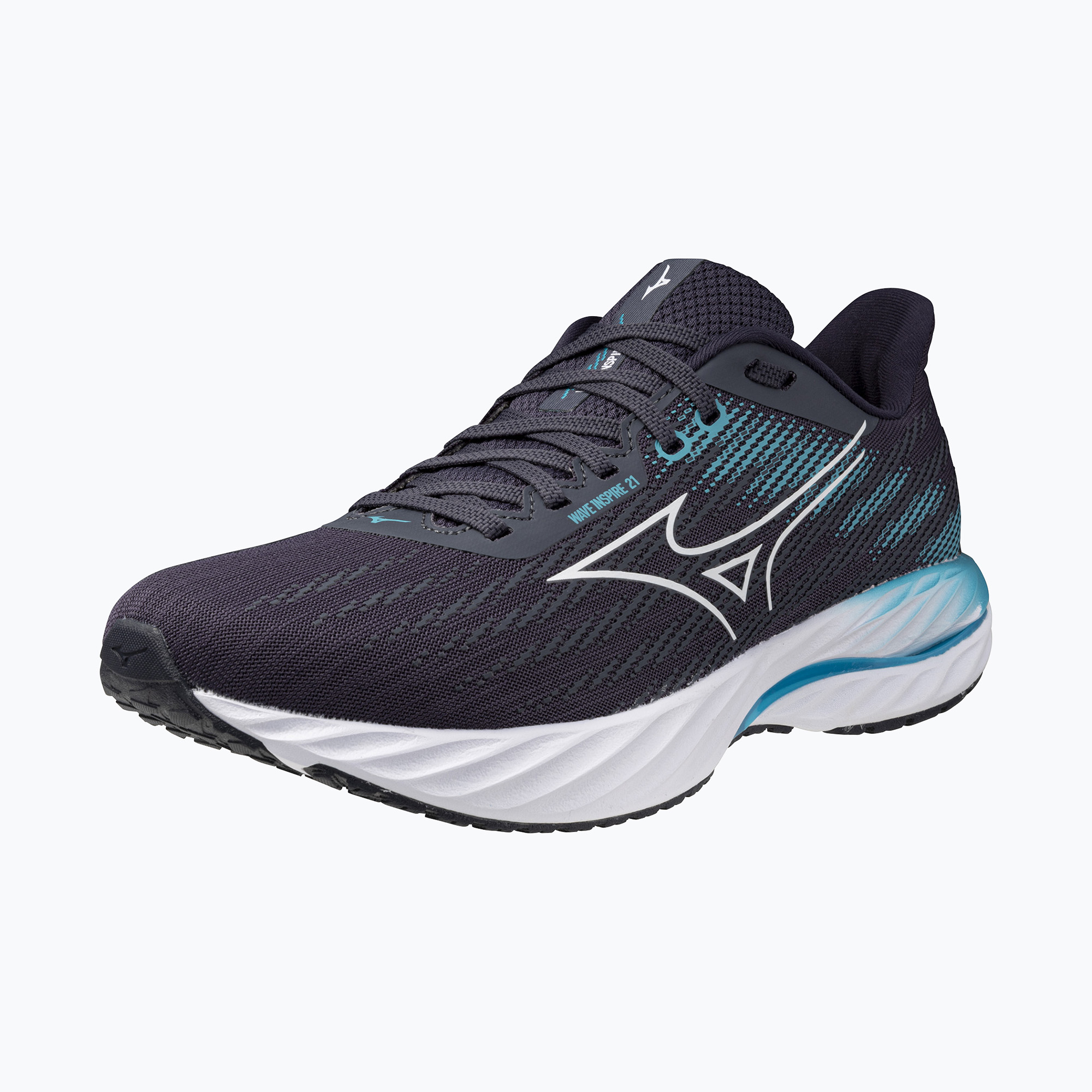 Buty do biegania męskie Mizuno Wave Inspire 21 odyssey gray/white/capri breez 