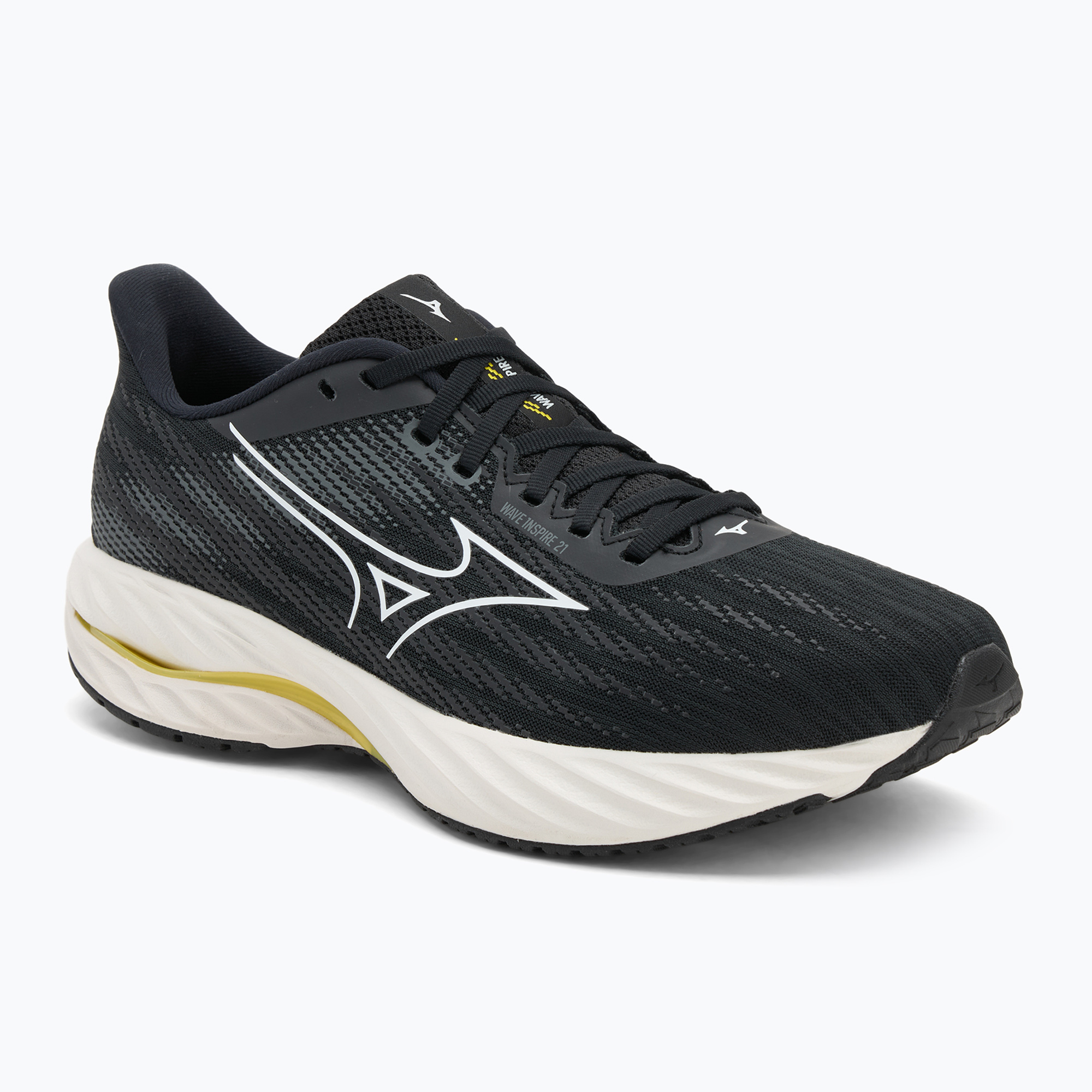 Buty do biegania męskie Mizuno Wave Inspire 21 black/white/vibrant yellow 