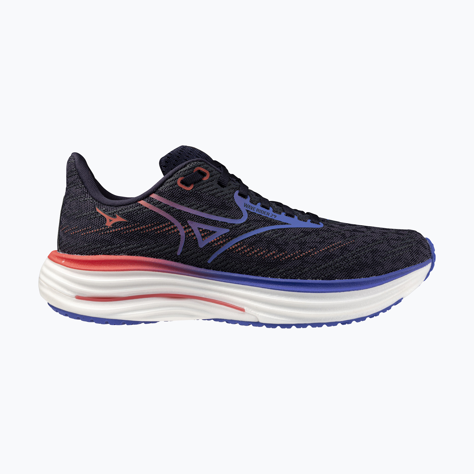 Buty do biegania damskie Mizuno Wave Rider 29 odyssey gray/iris bloom/calypsocoral 