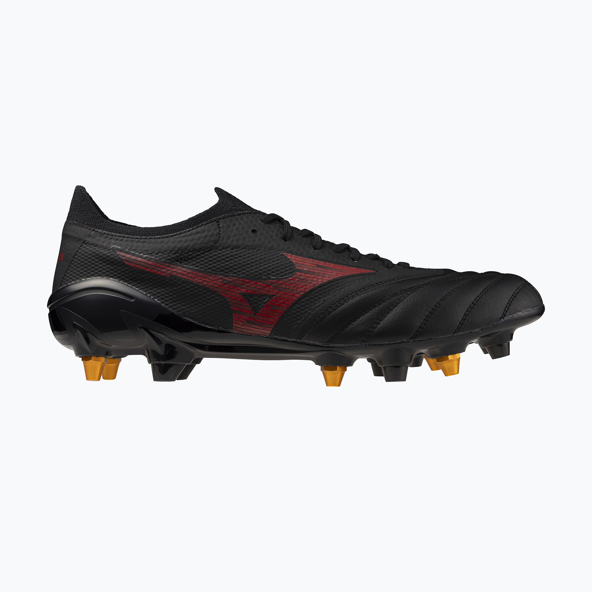 Buty piłkarskie męskie Mizuno Morelia Neo IV Beta Elite Mix SG black/morelia 40th red/black 