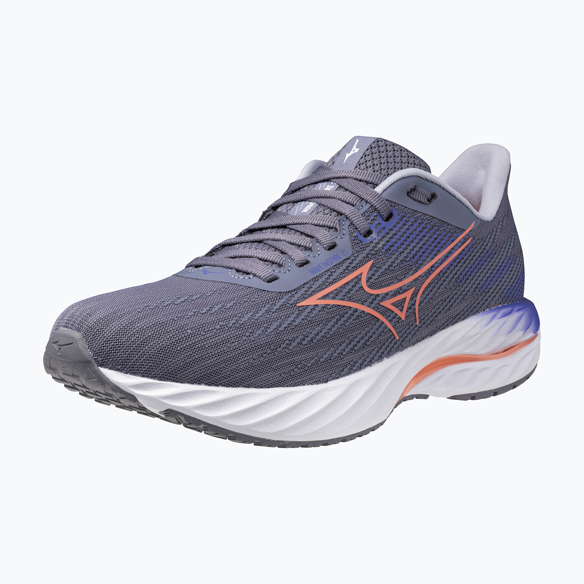Buty do biegania damskie Mizuno Wave Inspire 21 blue granite/striking coral/irisbloom 