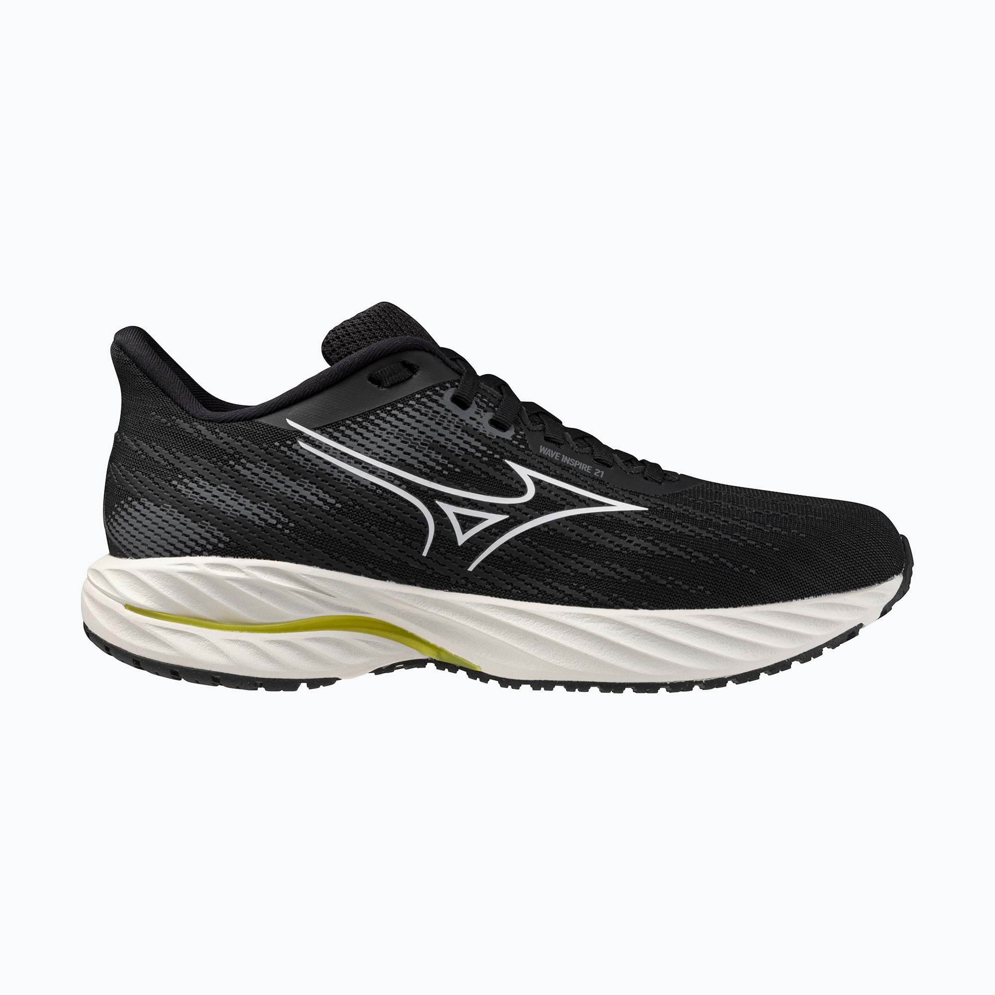 Buty do biegania damskie Mizuno Wave Inspire 21 black/white/vibrant yellow 