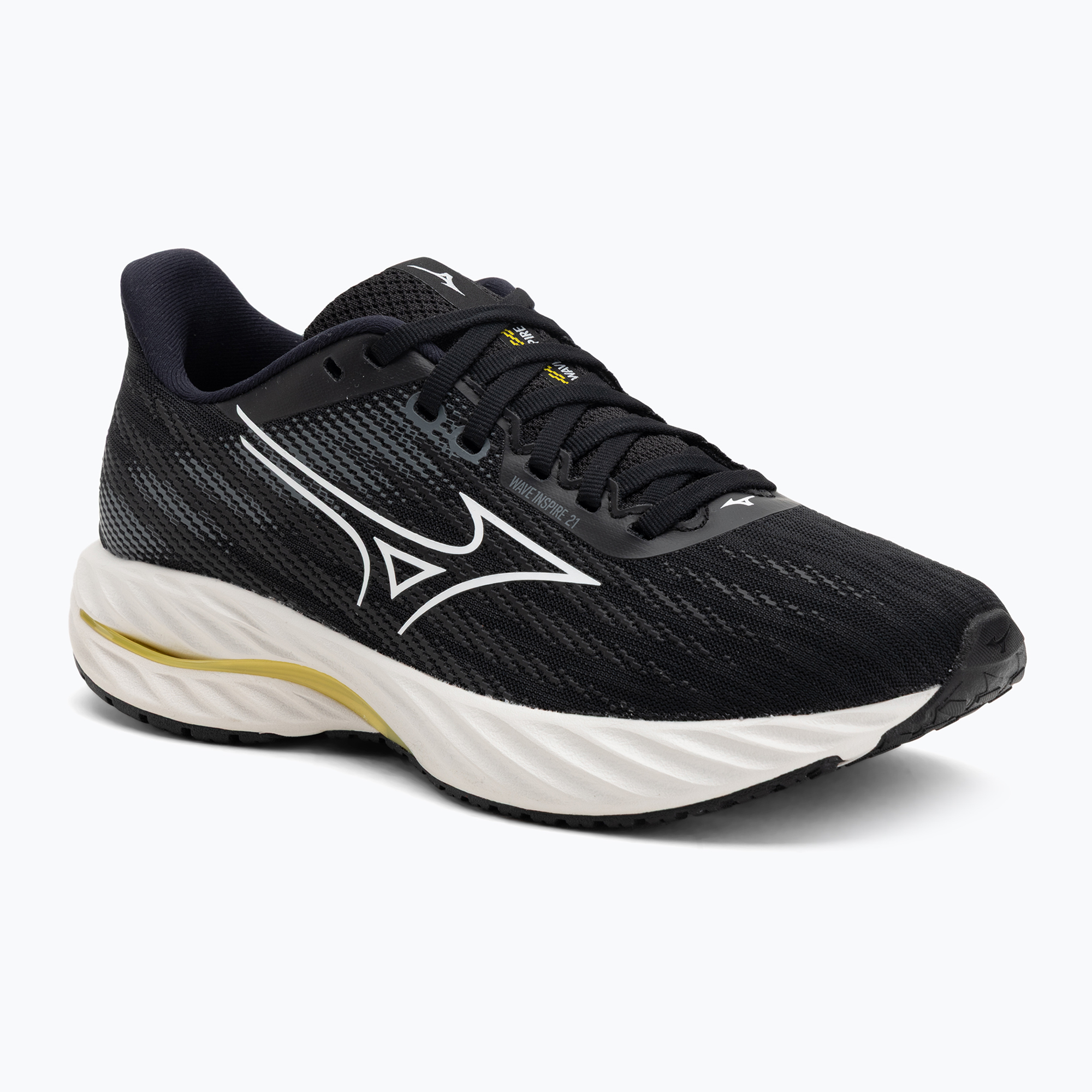 Buty do biegania damskie Mizuno Wave Inspire 21 black/white/vibrant yellow 