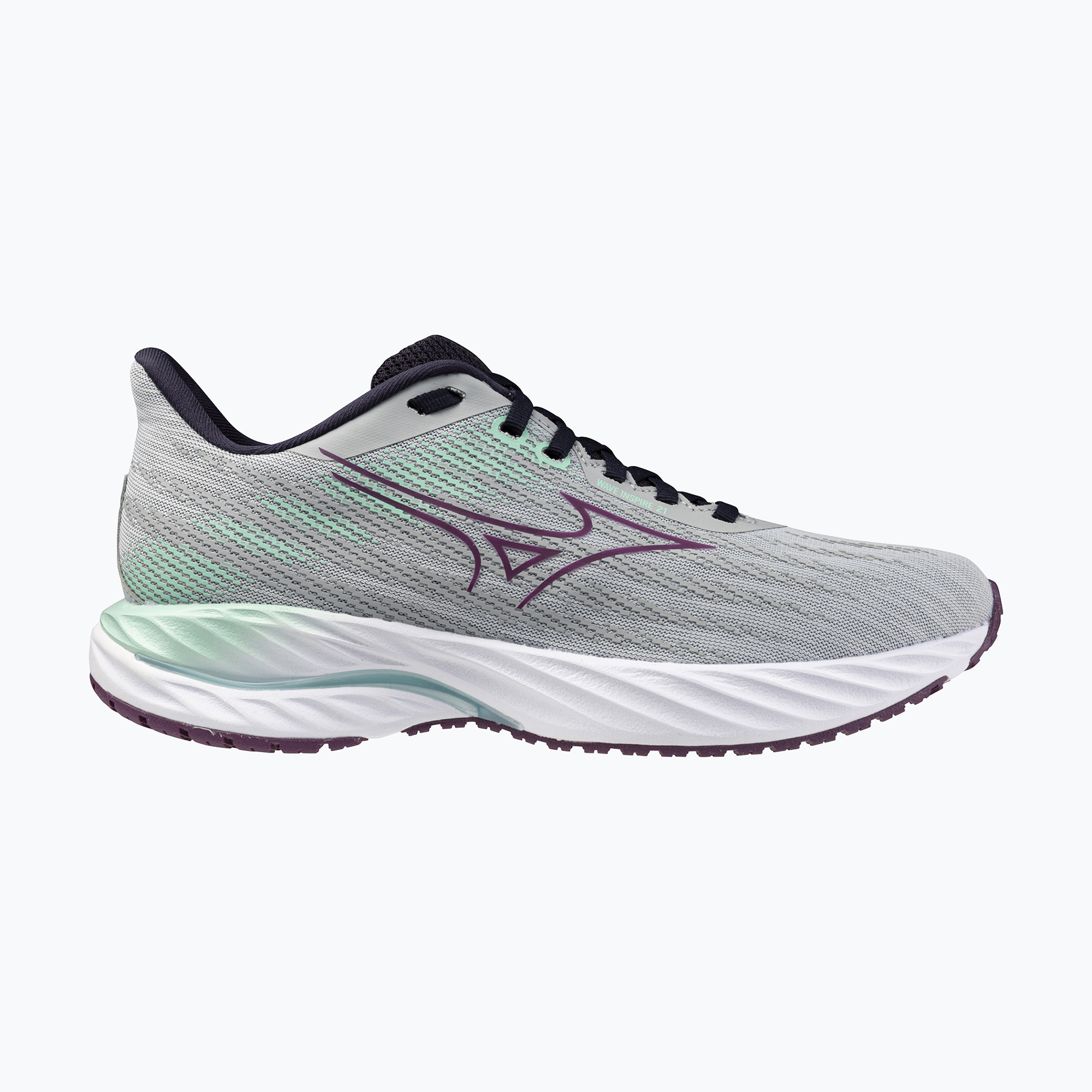 Buty do biegania damskie Mizuno Wave Inspire 21 pearl blue/dark purple/ice green 