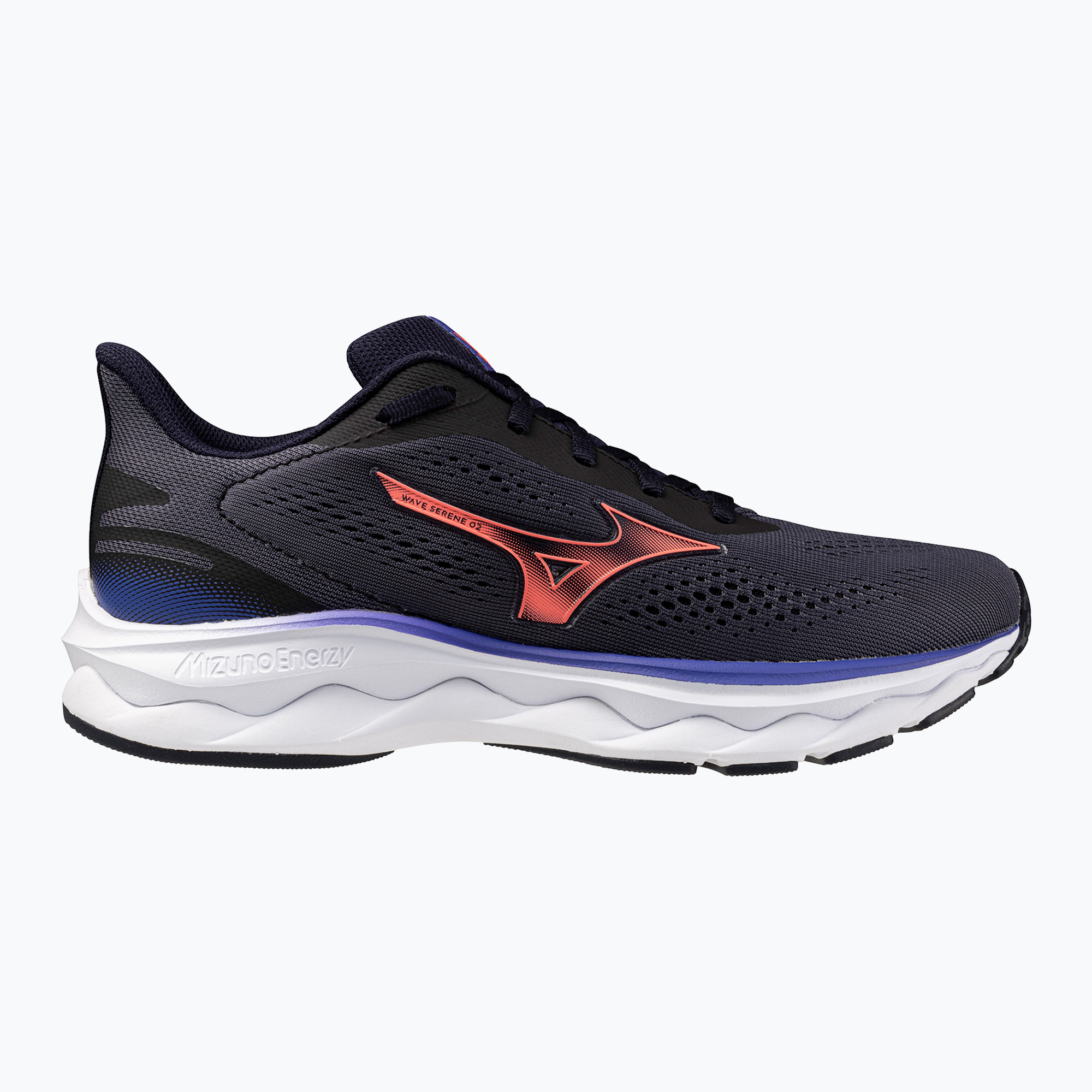 Buty do biegania damskie Mizuno Wave Serene 2 baritone blue/striking coral/irisbloom 