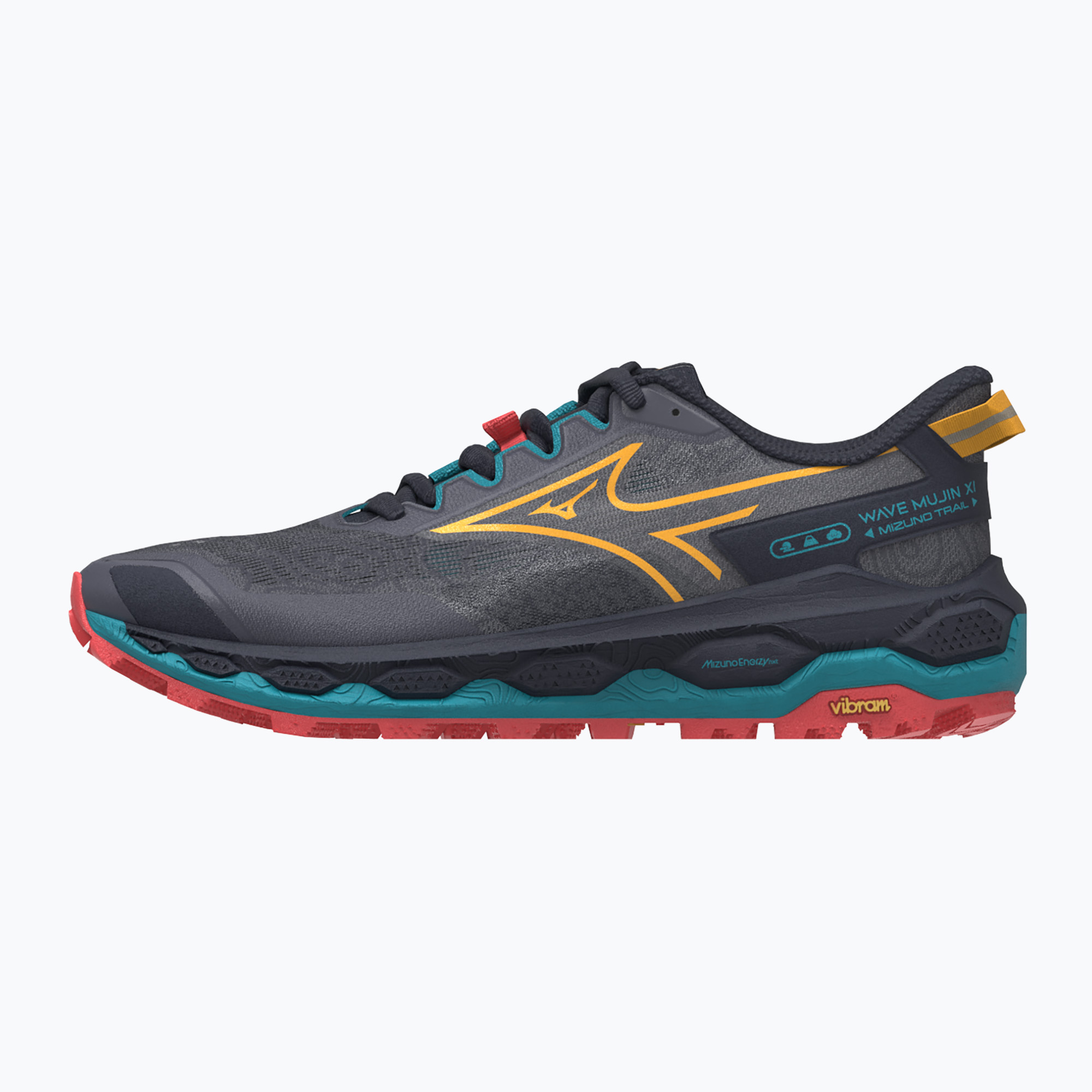 Buty do biegania męskie Mizuno Wave Mujin 11 odyssey gray/citrus/fiery coral 2 