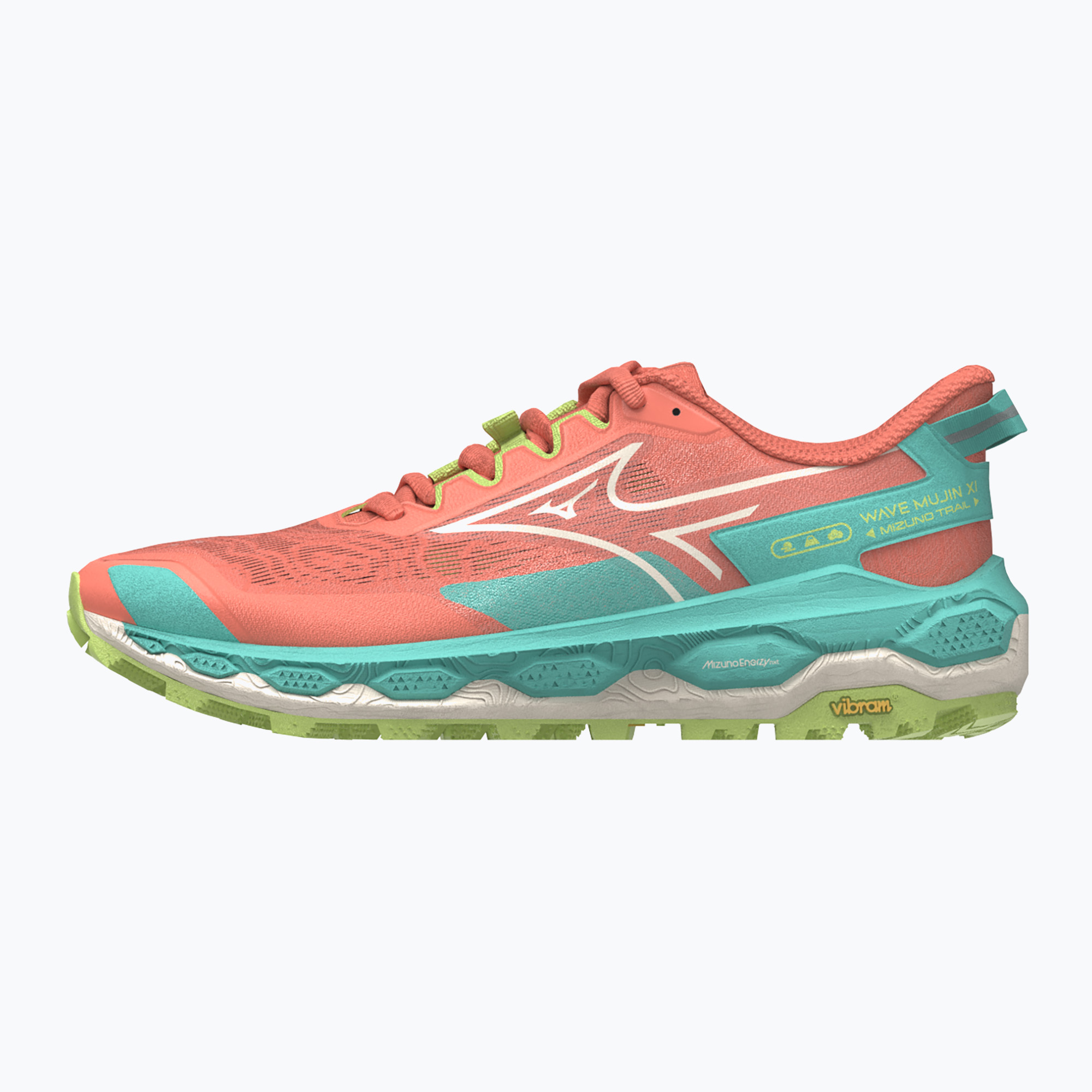 Buty do biegania damskie Mizuno Wave Mujin 11 fresh salmon/pristine/sharp green 