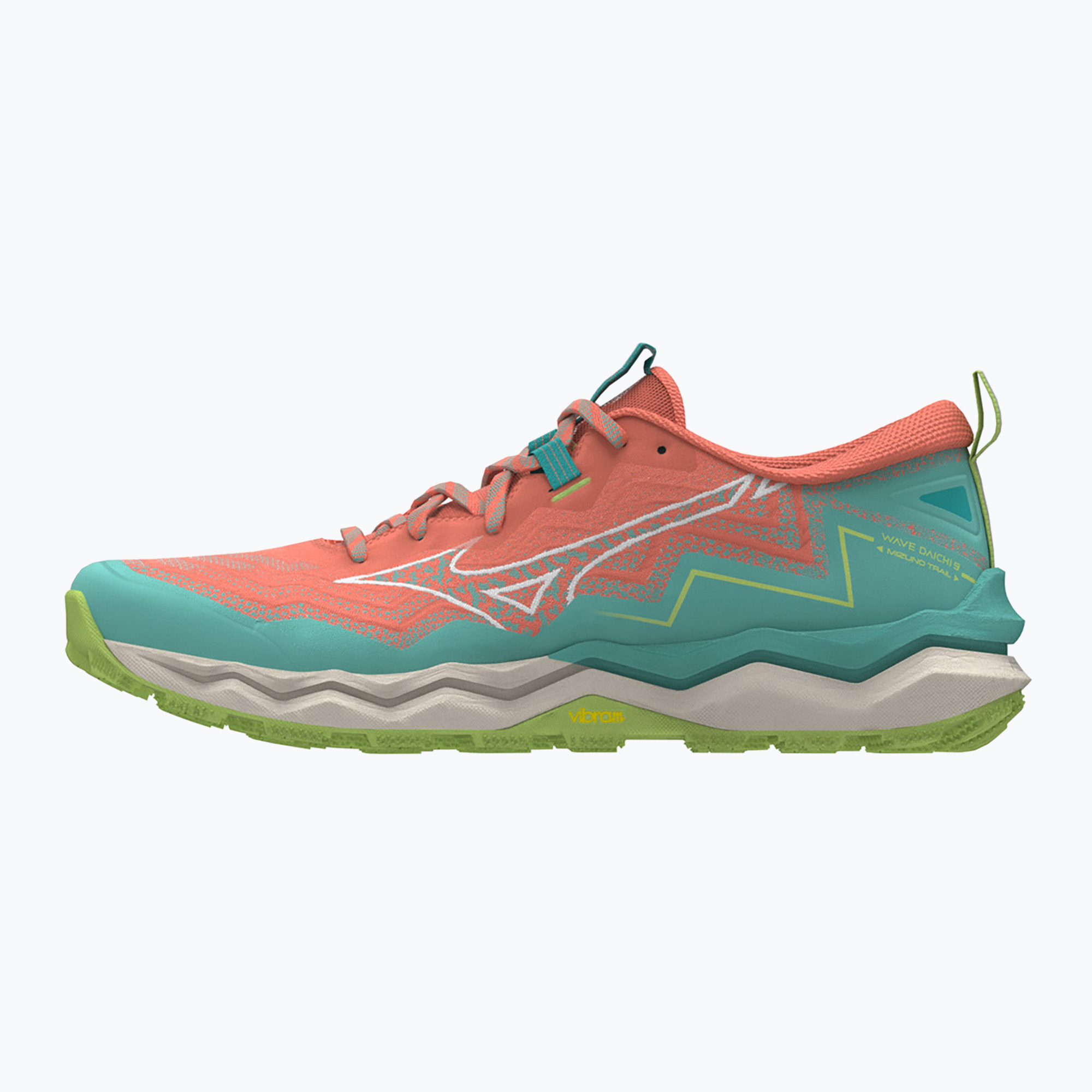 Buty do biegania damskie Mizuno Wave Daichi 9 fresh salmon/white/sharp green 