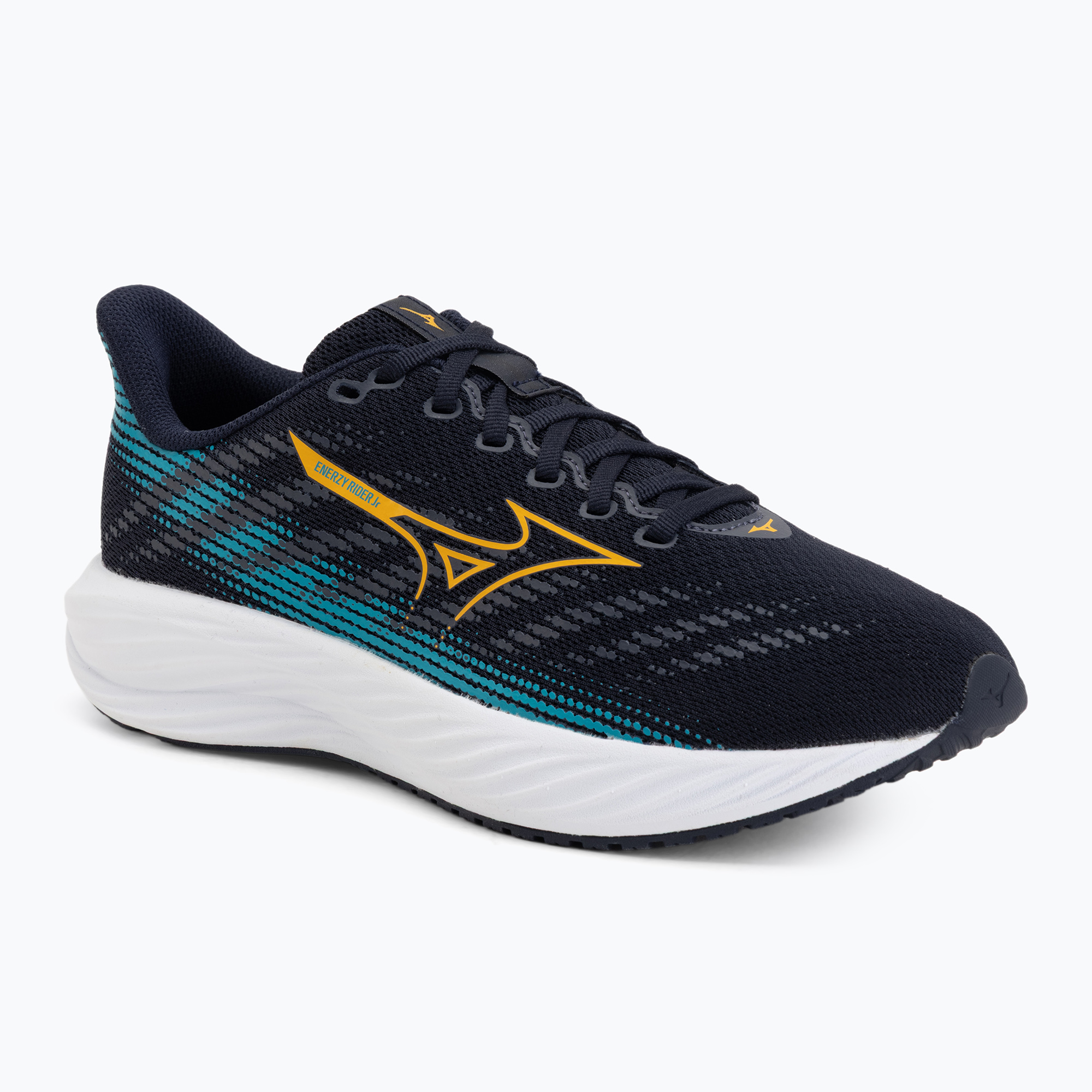 Buty do biegania dziecięce Mizuno Enerzy Rider Jr baritone blue/citrus/capri breeze 