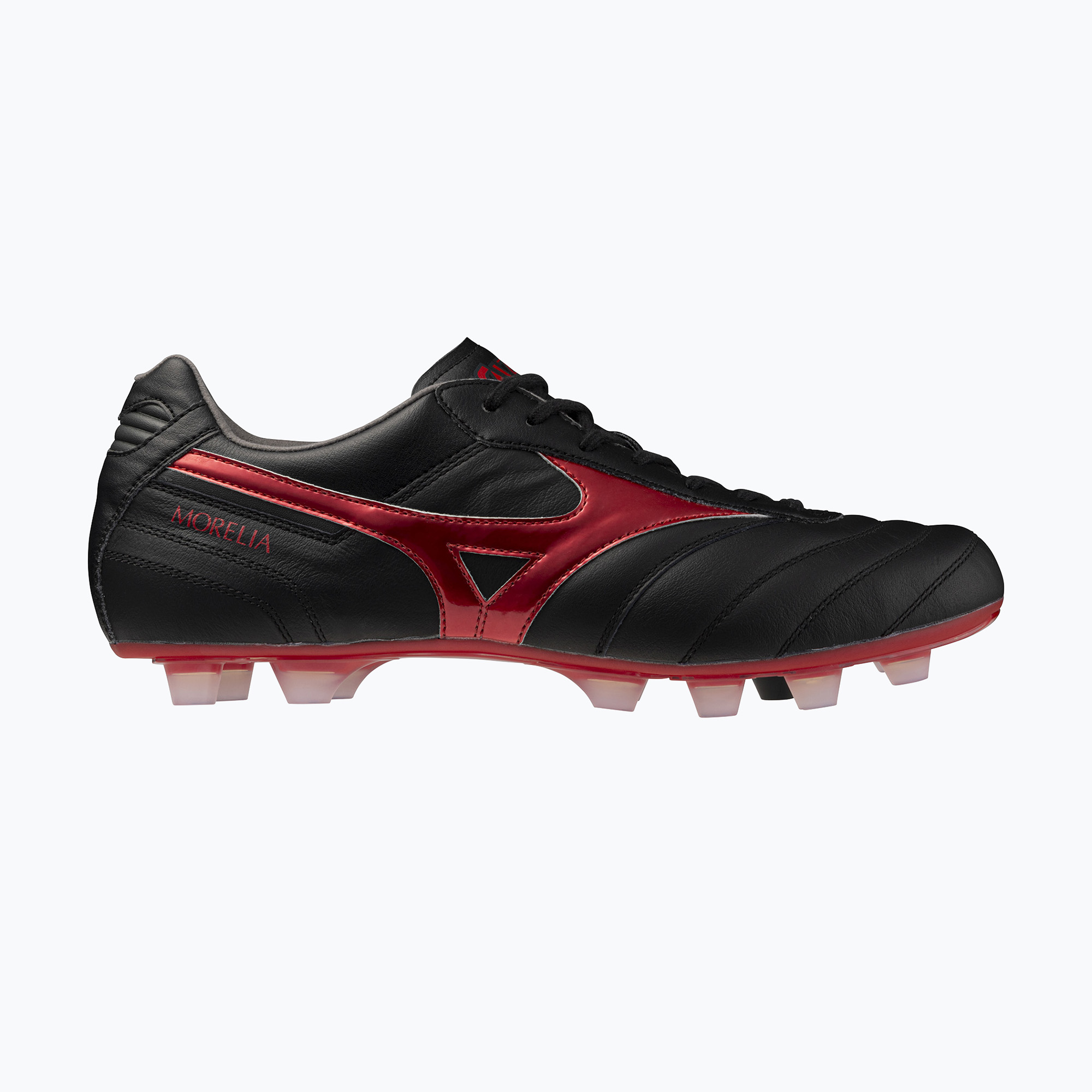 Buty piłkarskie męskie Mizuno Morelia II Elite FG black/morelia 40th red/black sand 