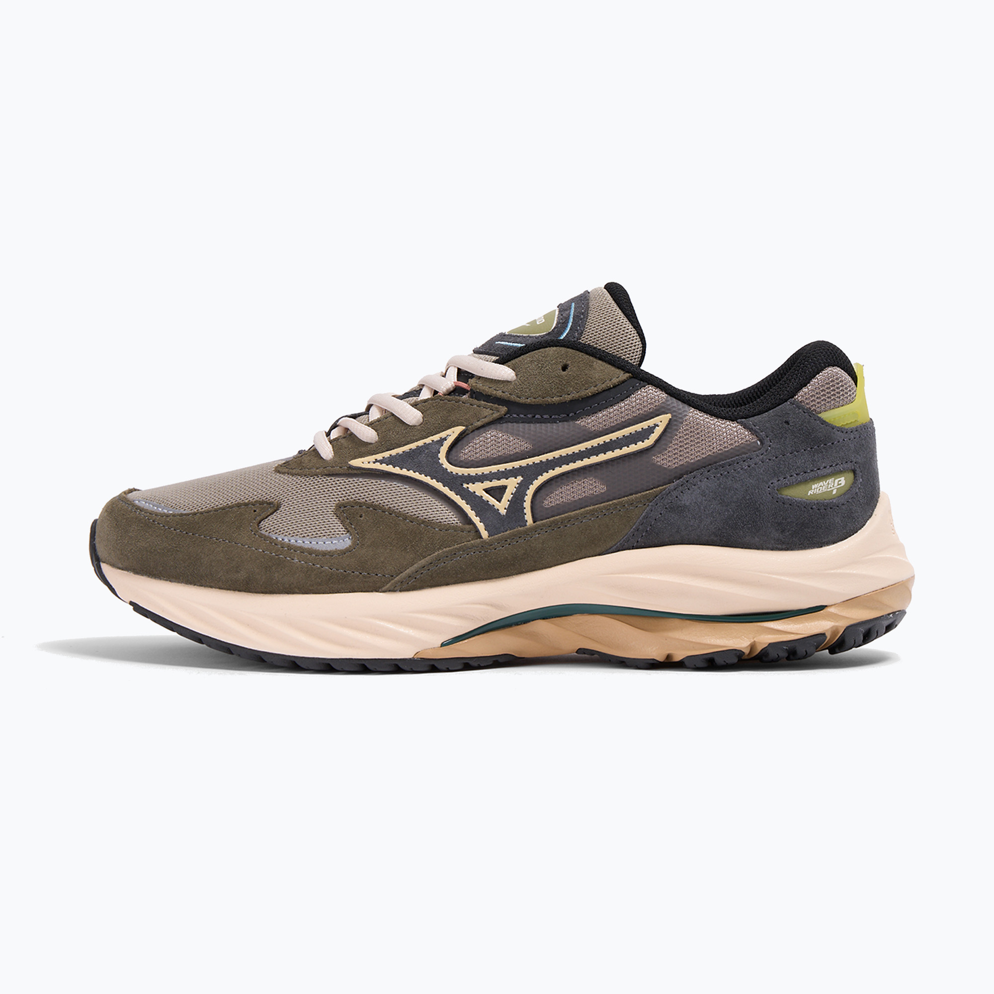 Încălțăminte pentru bărbați Mizuno Wave Rider β vintage khaki/black sand/grape leaf