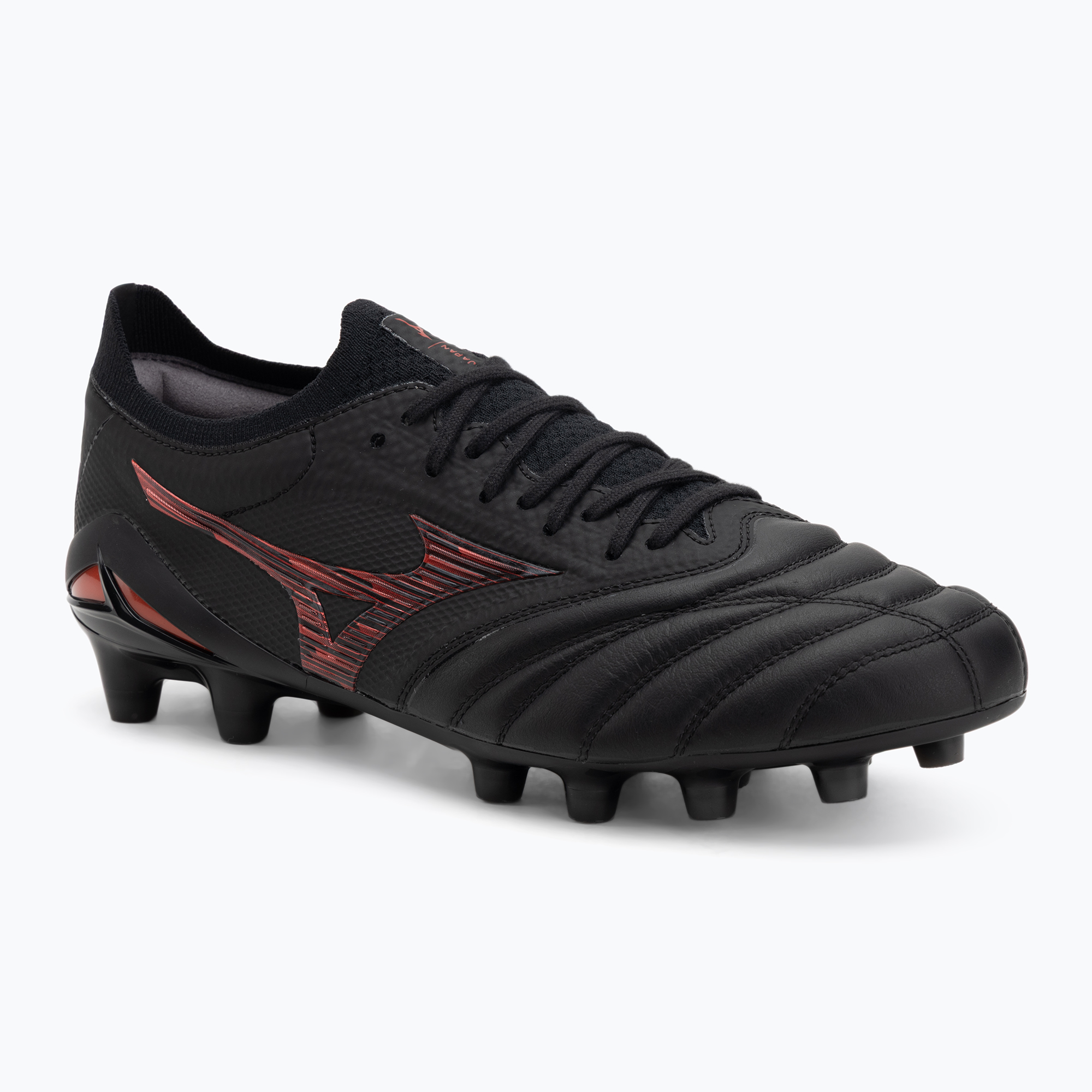 Buty piłkarskie męskie Mizuno Morelia Neo IV β Japan Md black/morelia 40th red/black 