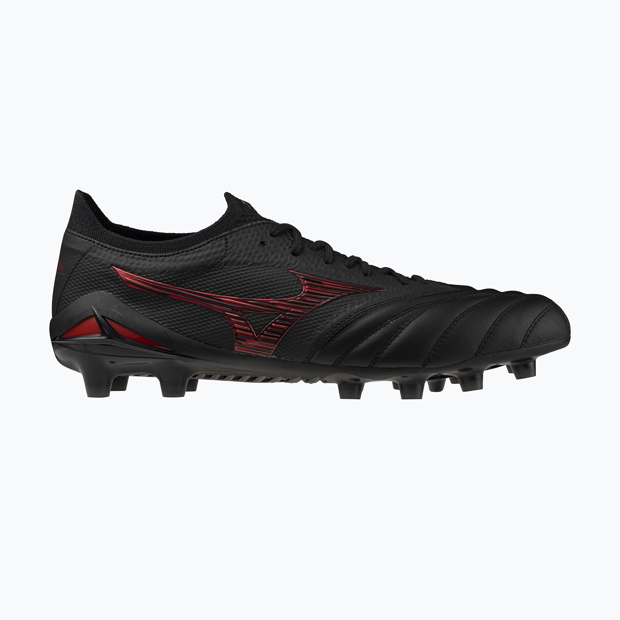 Buty piłkarskie męskie Mizuno Morelia Neo IV β Japan Md black/morelia 40th red/black 