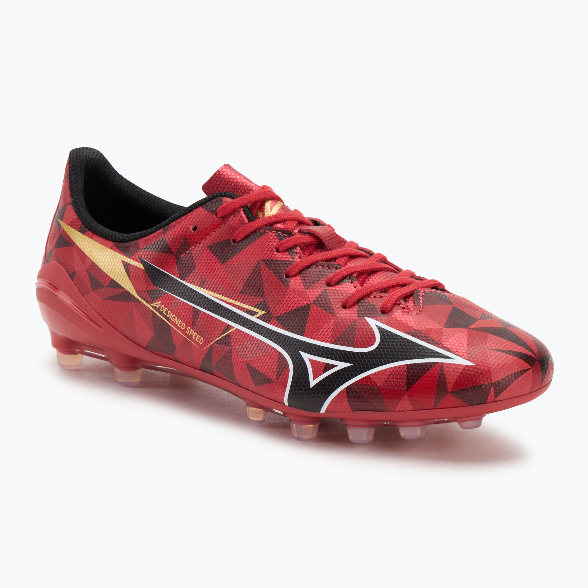 Buty do piłki nożnej Mizuno Alpha II Select AG morelia 40th red/black/gold 