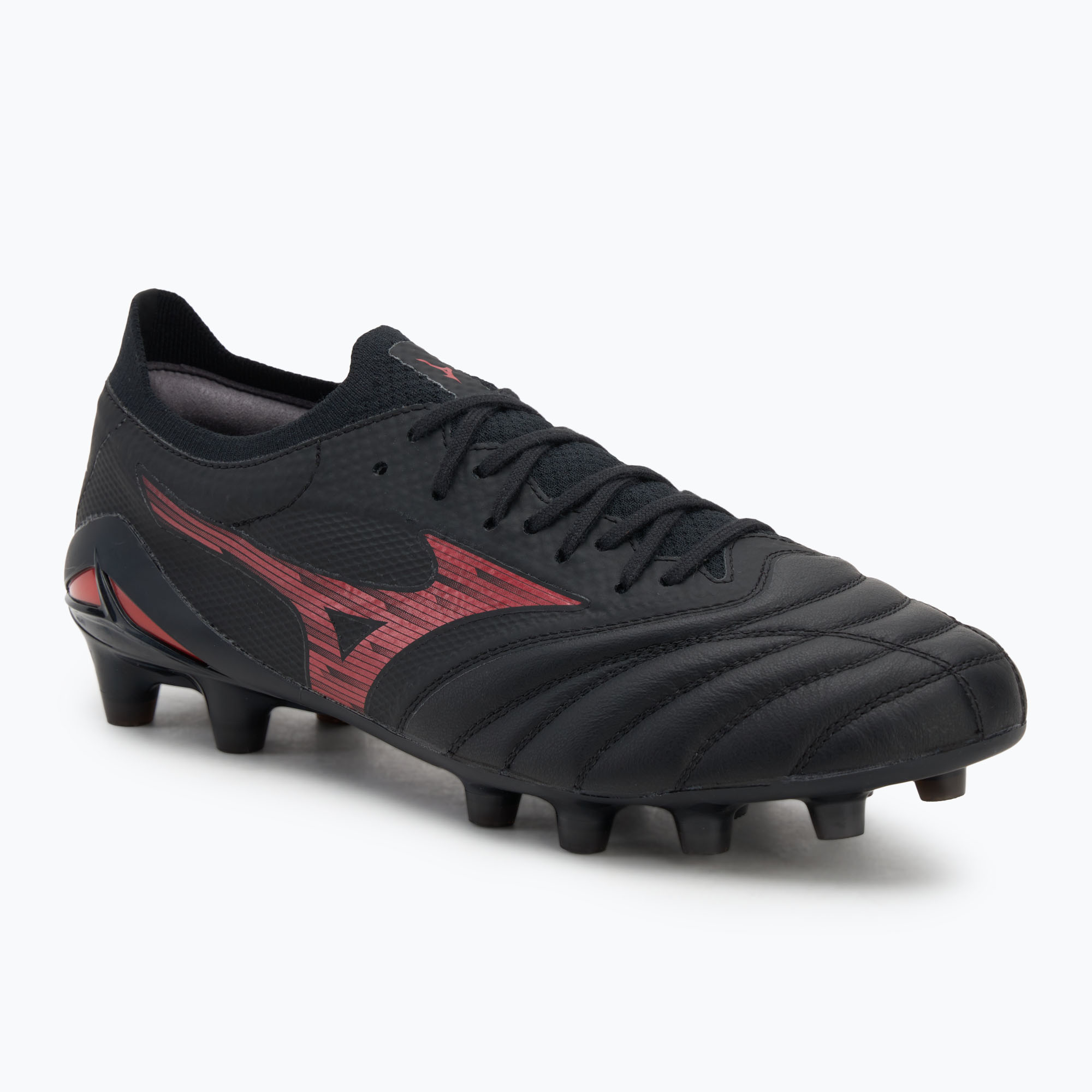 Buty piłkarskie męskie Mizuno Morelia Neo IV Β Elite MD black/morelia 40th red/black 
