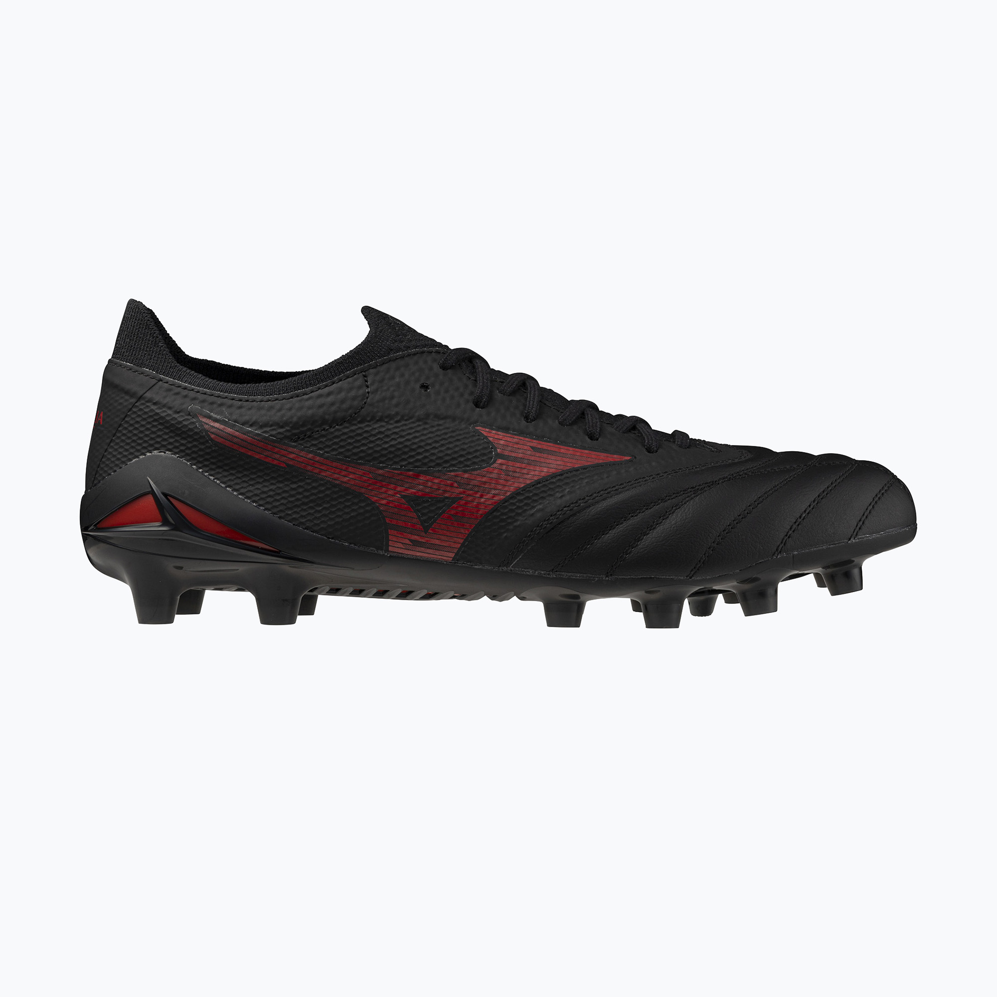 Buty piłkarskie męskie Mizuno Morelia Neo IV Β Elite MD black/morelia 40th red/black 