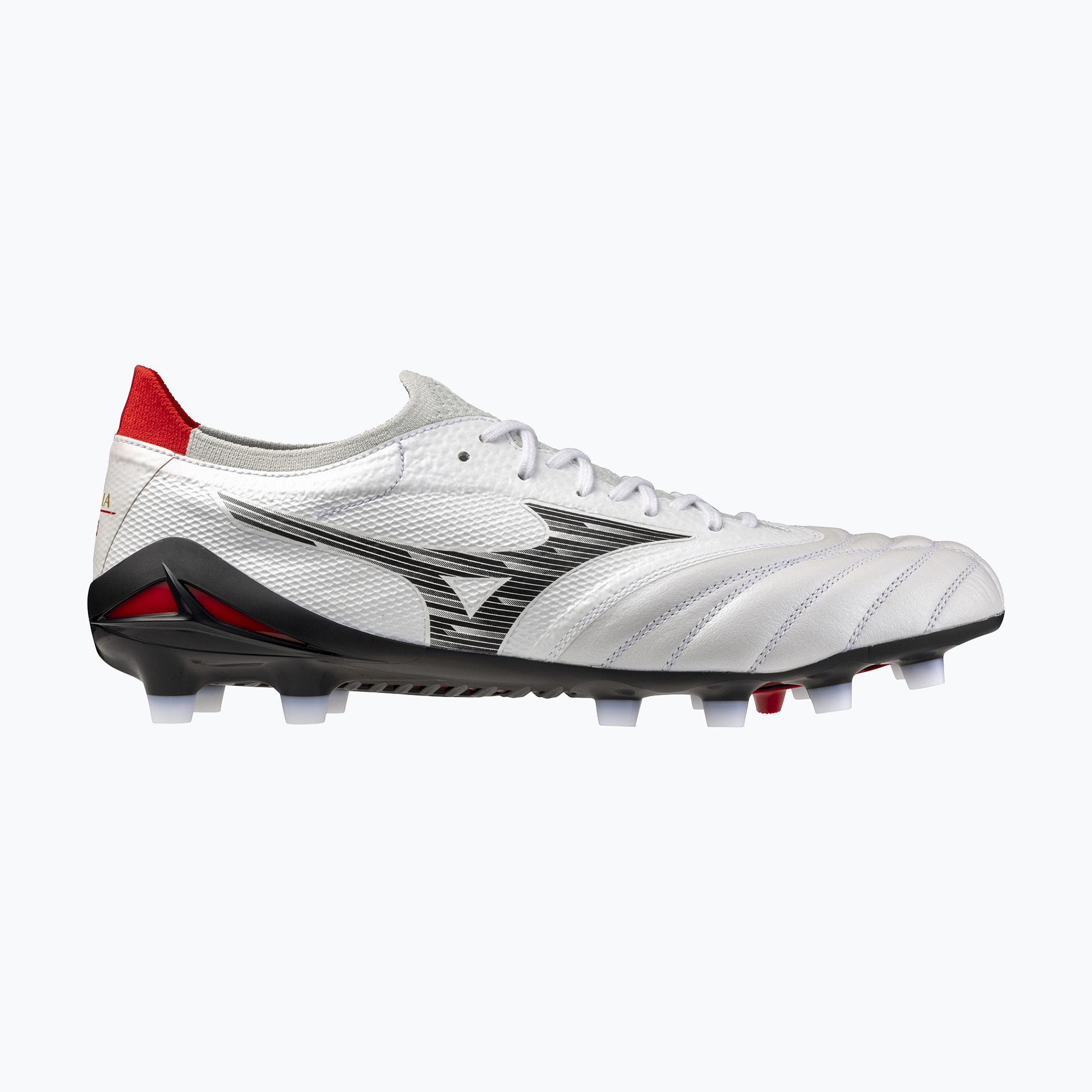Buty piłkarskie męskie Mizuno Morelia Neo IV Β Elite MD white/black/chinese red