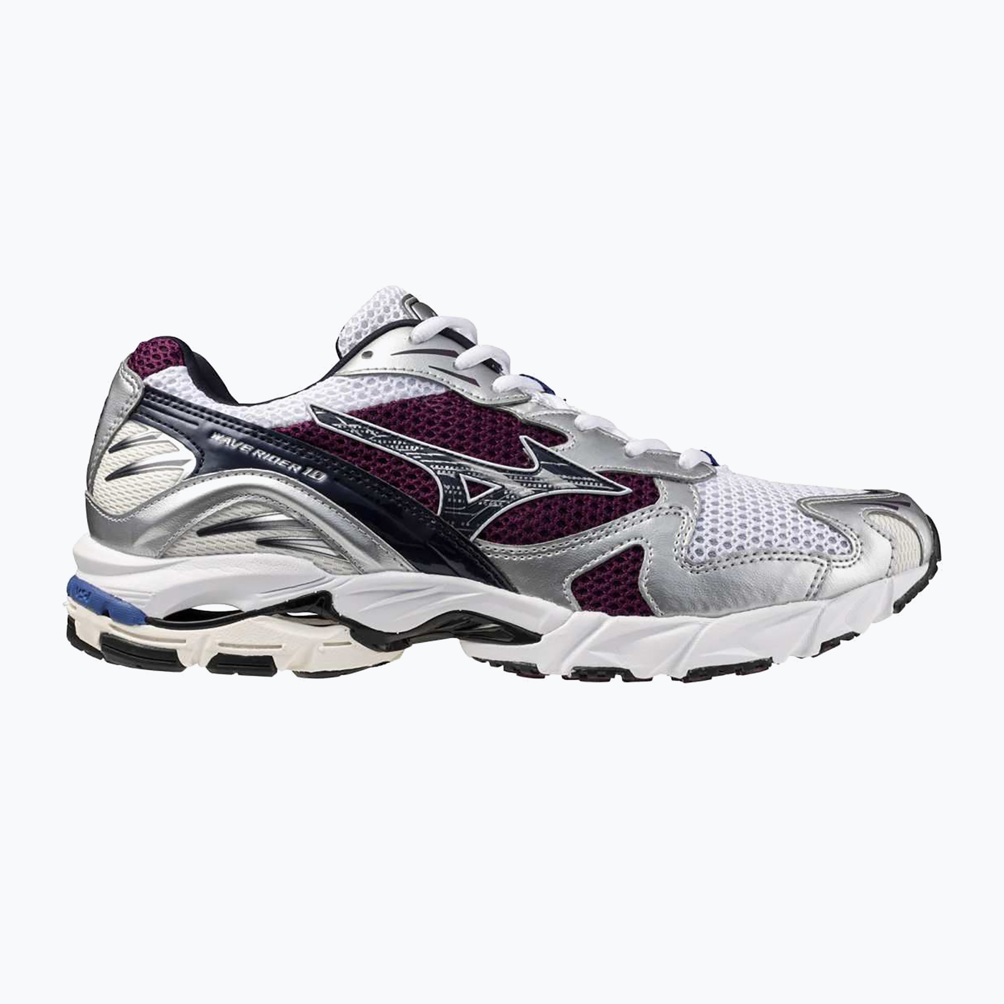 Buty Mizuno Wave Rider 10 white/baritone blue/dark purple 