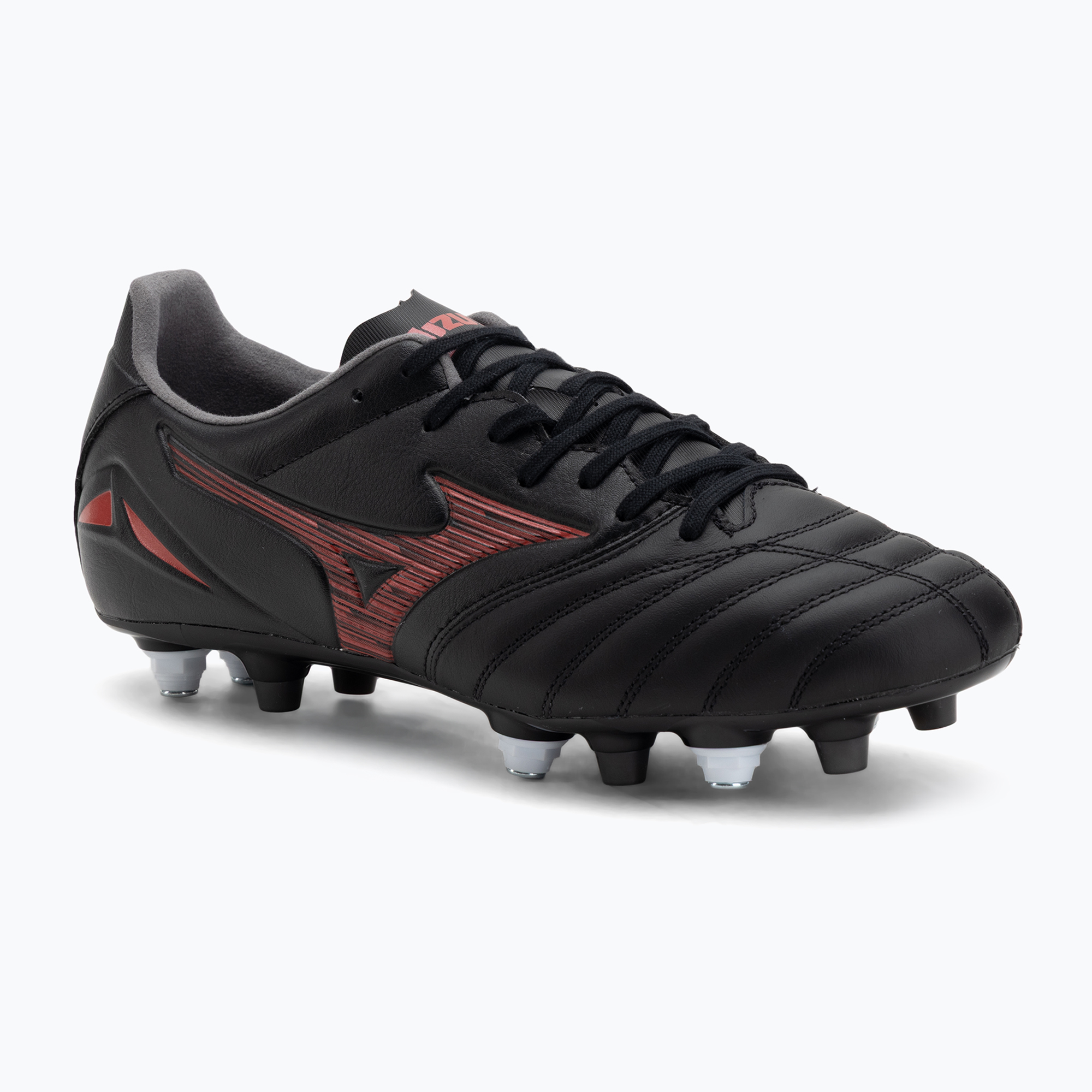 Buty piłkarskie męskie Mizuno Morelia Neo IV Pro Mix black/morelia 40th red/black 