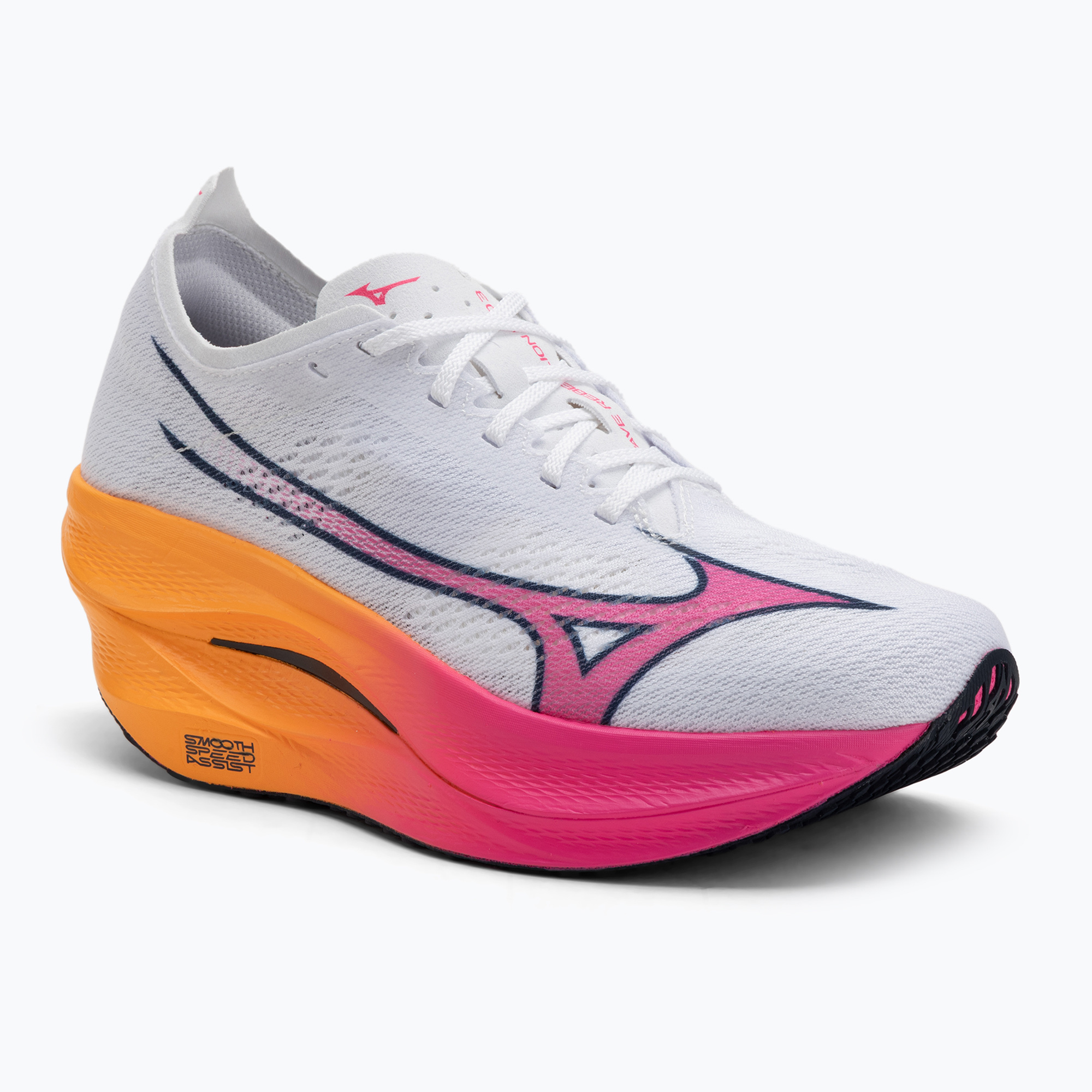 Buty do biegania Mizuno Wave Rebellion Pro 3 white/pink tetra/tang orange 